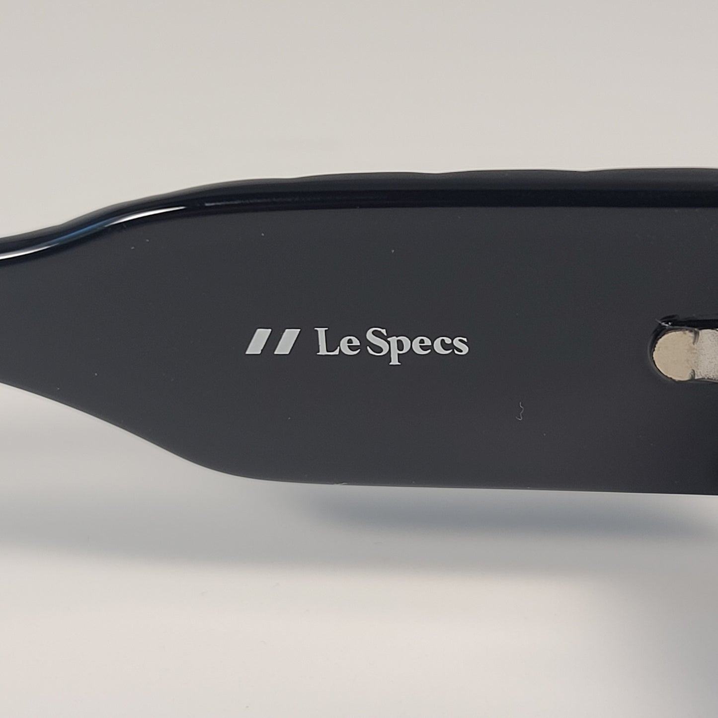 Le Specs Nouveau Riche Rectangle Sunglasses Shiny Black Gray Lens LSP2202430 54mm - Sunglasses