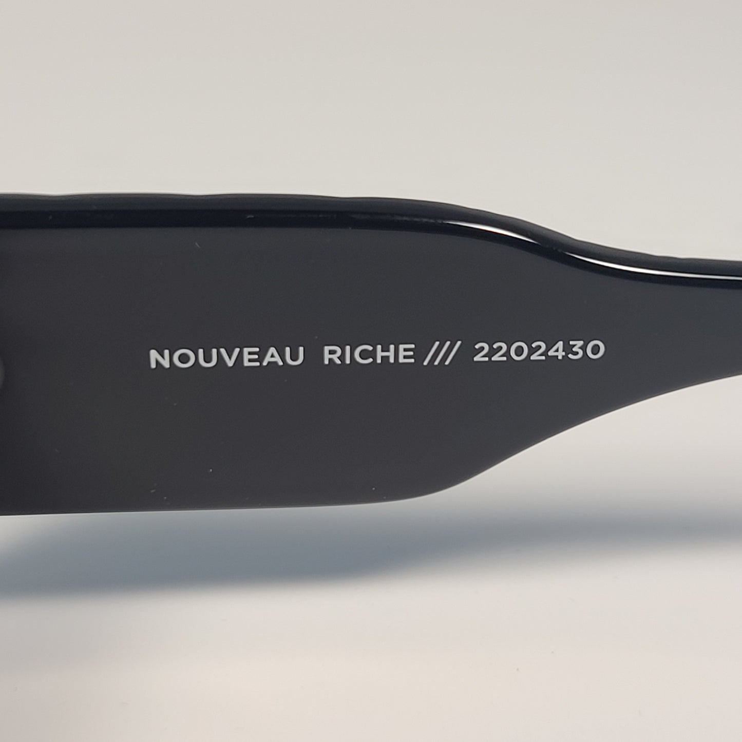 Le Specs Nouveau Riche Rectangle Sunglasses Shiny Black Gray Lens LSP2202430 54mm - Sunglasses