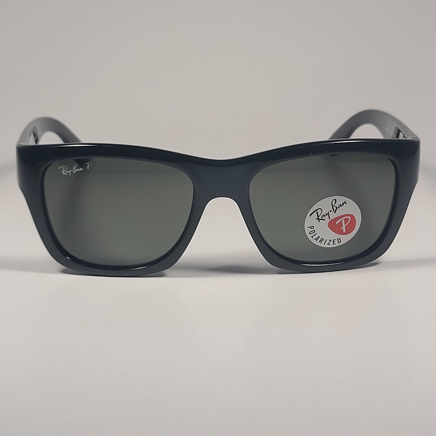 Ray-Ban New Wayfarer Classic Polarized Sunglasses Black / Green RB4184 601/9A - Sunglasses
