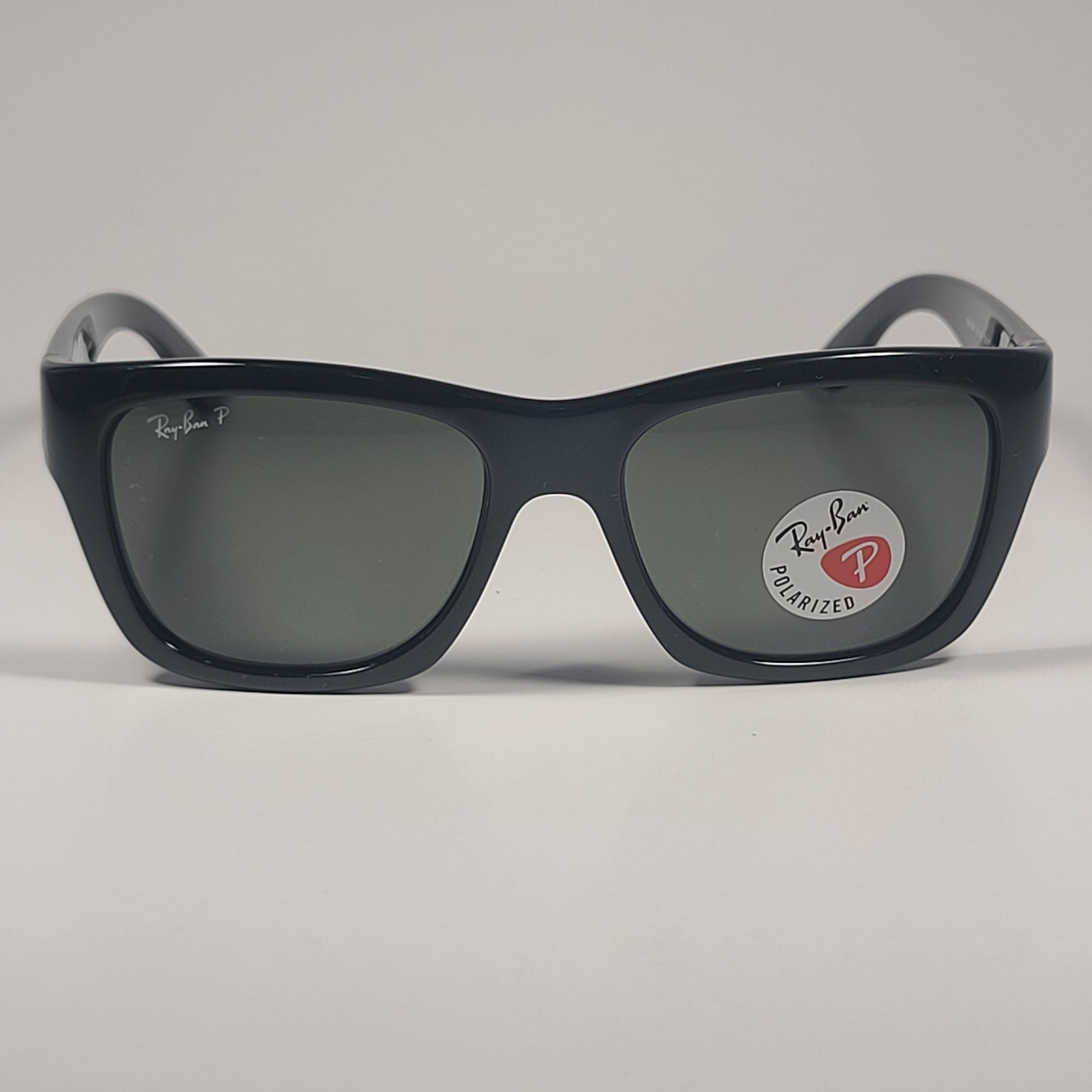 Ray-Ban New Wayfarer Classic Polarized Sunglasses Black / Green RB4184 601/9A - Sunglasses