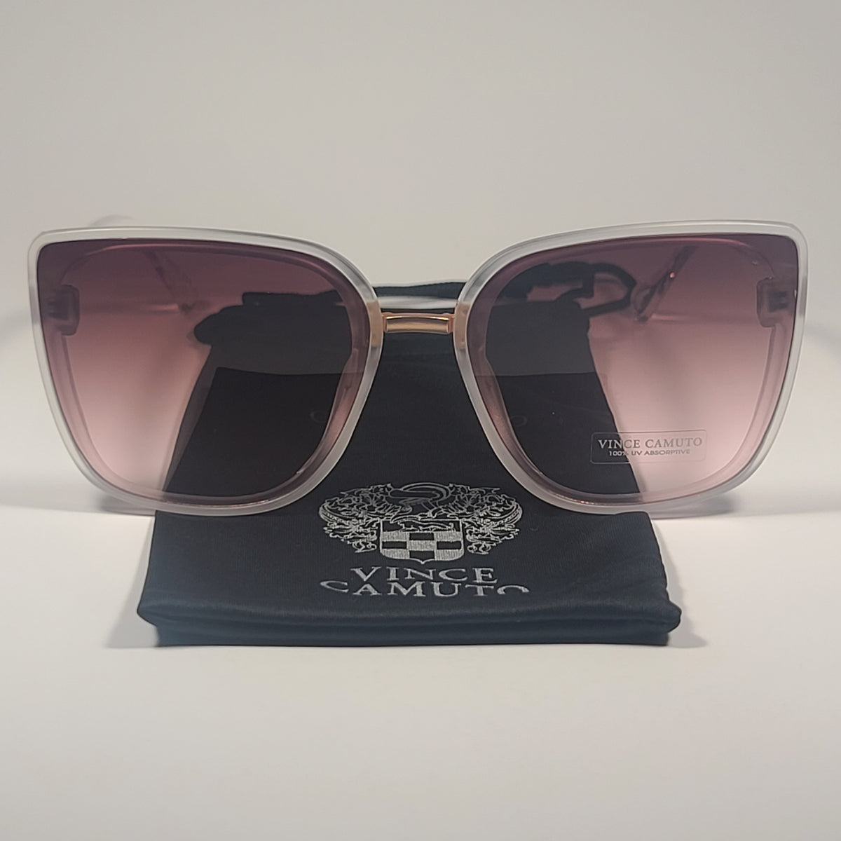 Vince Camuto VC975 CL Oversize Sunglasses Clear Crystal  display picture 2