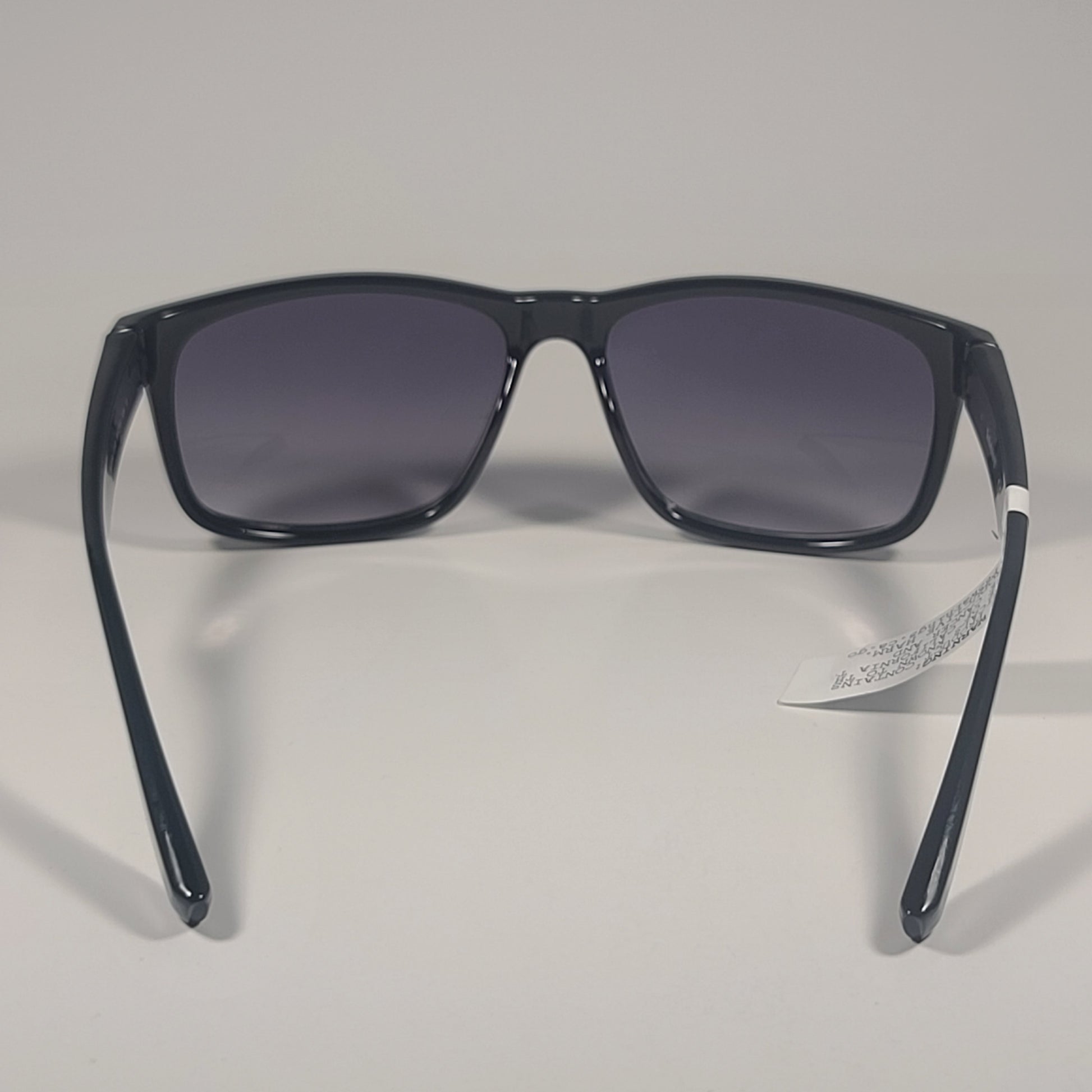 Timberland Men’s TB7256 01B Rectangular Sunglasses Shiny Black Gray Gradient Lens 59mm - Sunglasses