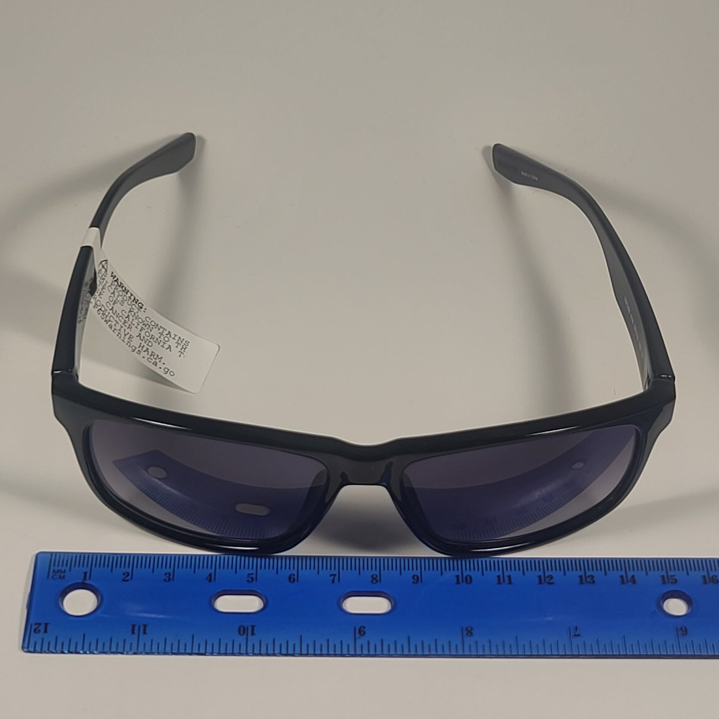 Timberland Men’s TB7256 01B Rectangular Sunglasses Shiny Black Gray Gradient Lens 59mm - Sunglasses