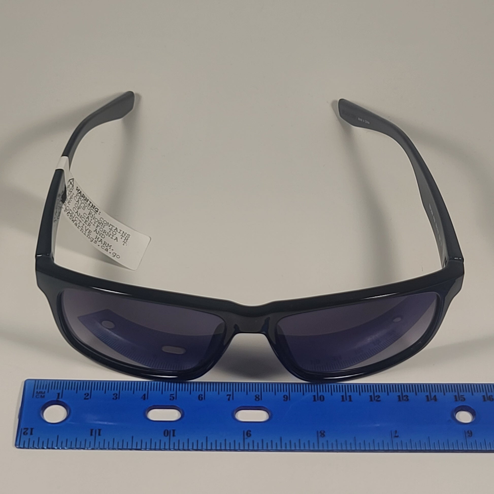 Timberland Men’s TB7256 01B Rectangular Sunglasses Shiny Black Gray Gradient Lens 59mm - Sunglasses