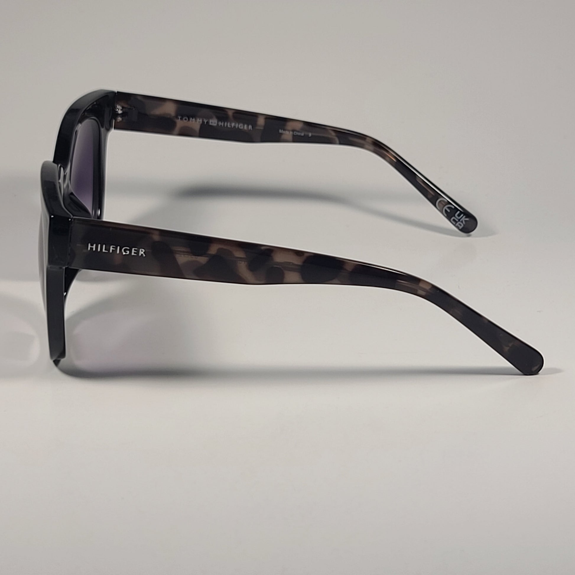 Tommy Hilfiger WP OL600 Oversize Sunglasses Black Tortoise Smoke Gradient Lens 53mm - Sunglasses