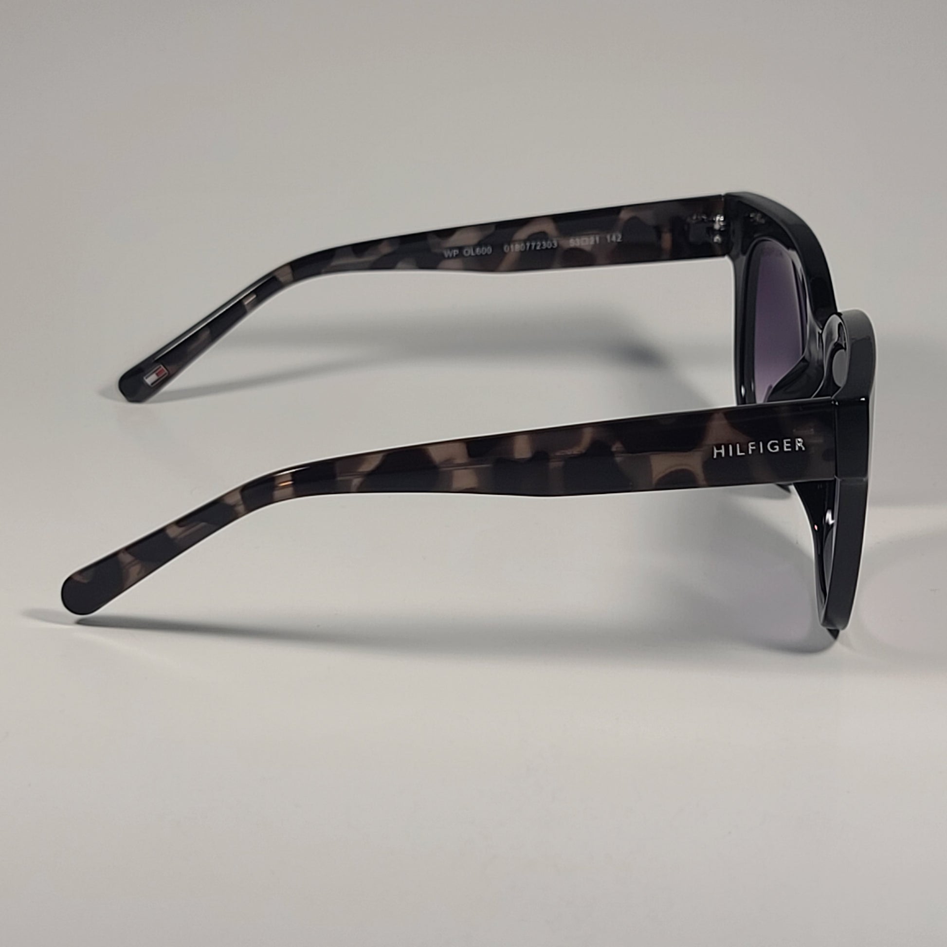Tommy Hilfiger WP OL600 Oversize Sunglasses Black Tortoise Smoke Gradient Lens 53mm - Sunglasses