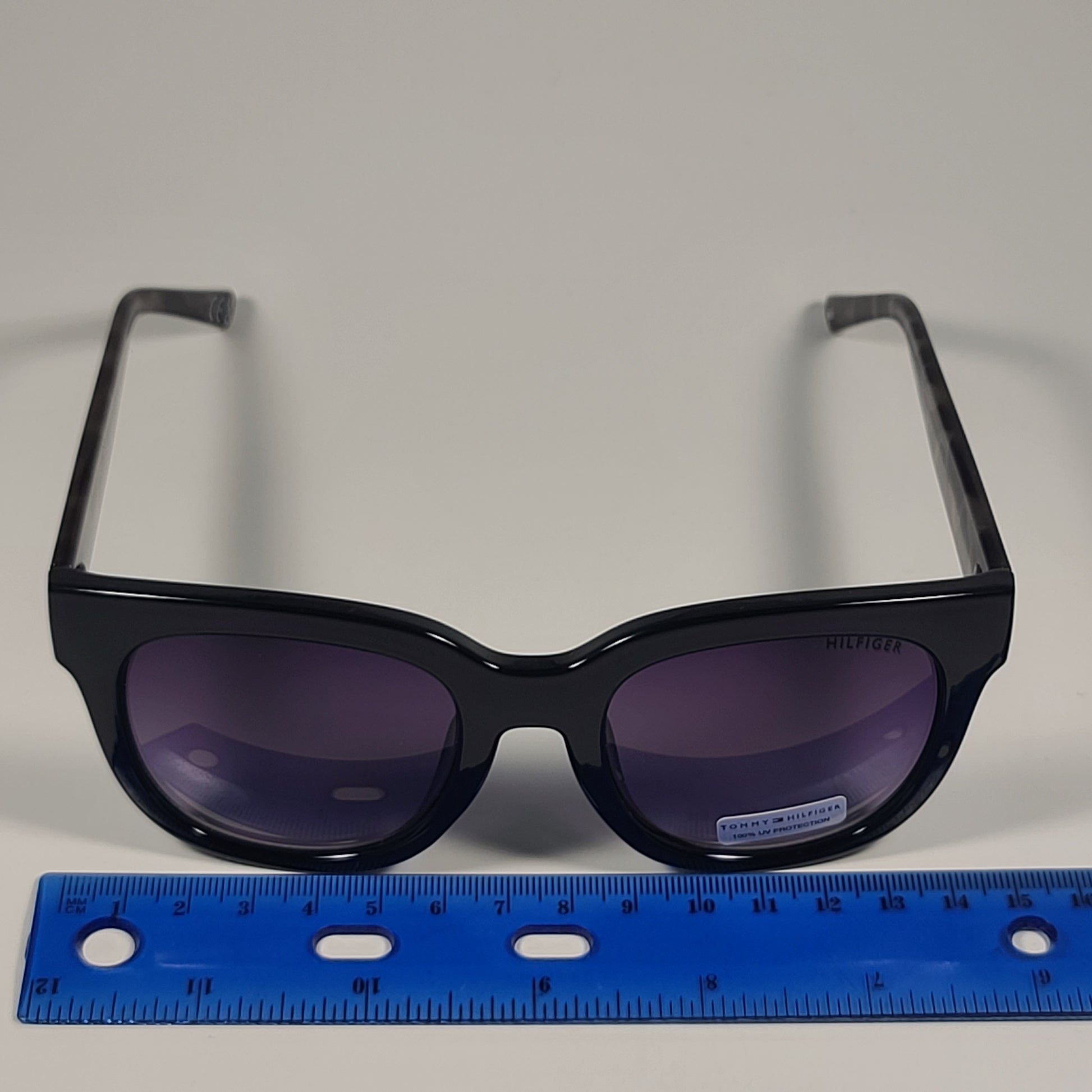 Tommy Hilfiger WP OL600 Oversize Sunglasses Black Tortoise Smoke Gradient Lens 53mm - Sunglasses