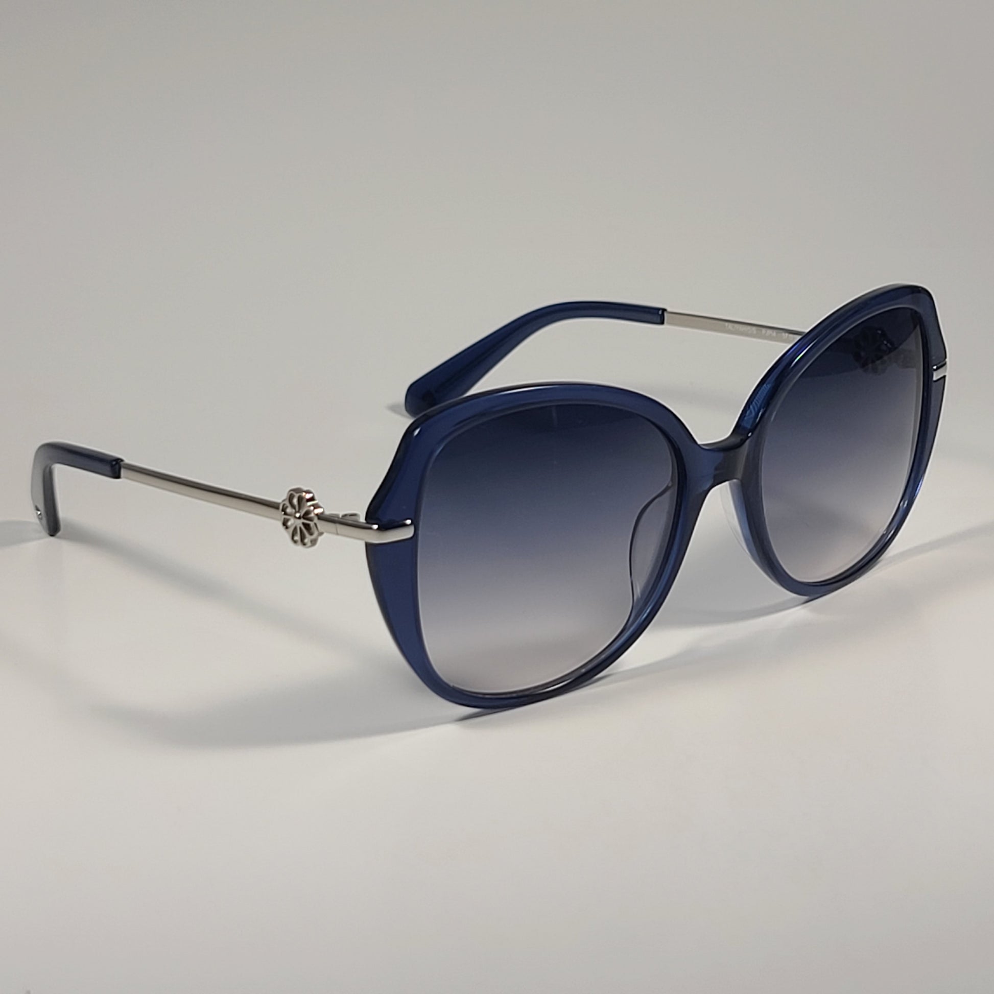Kate Spade Taliyah/G/S PJP14 Oversize Sunglasses Blue Silver Frame Gray Gradient 57mm - Sunglasses