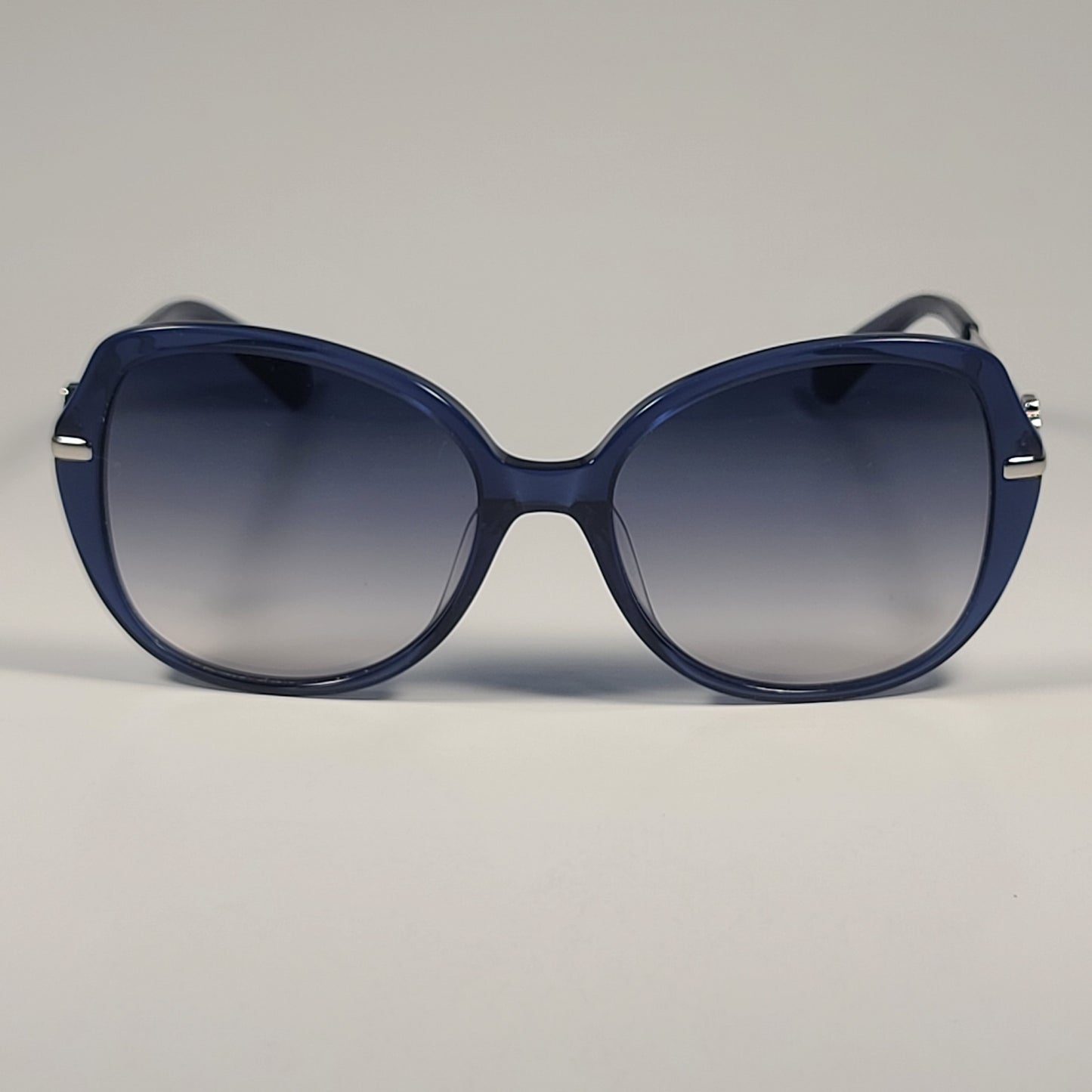 Kate Spade Taliyah/G/S PJP14 Oversize Sunglasses Blue Silver Frame Gray Gradient 57mm - Sunglasses