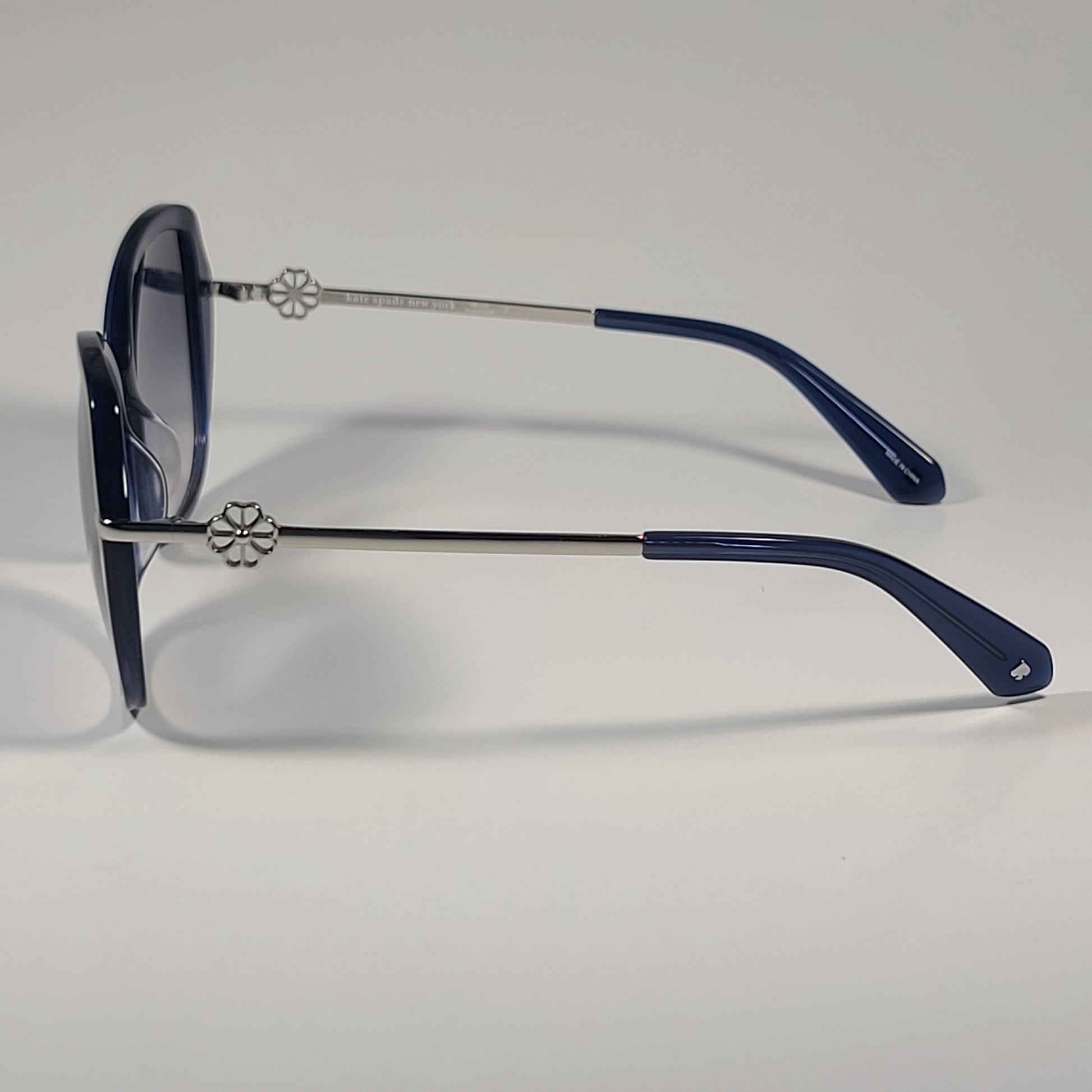 Kate Spade Taliyah/G/S PJP14 Oversize Sunglasses Blue Silver Frame Gray Gradient 57mm - Sunglasses