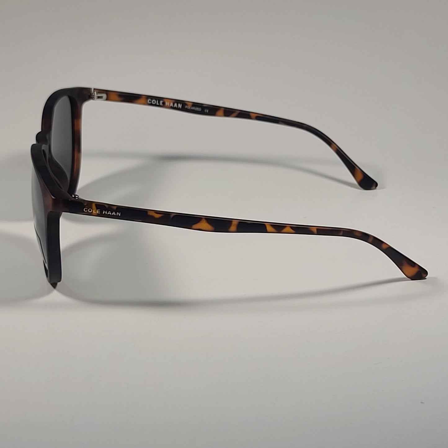 Cole Haan CH8502 215 Polarized Key Hole Sunglasses Matte Brown Tortoise Green Lens 55mm - Sunglasses