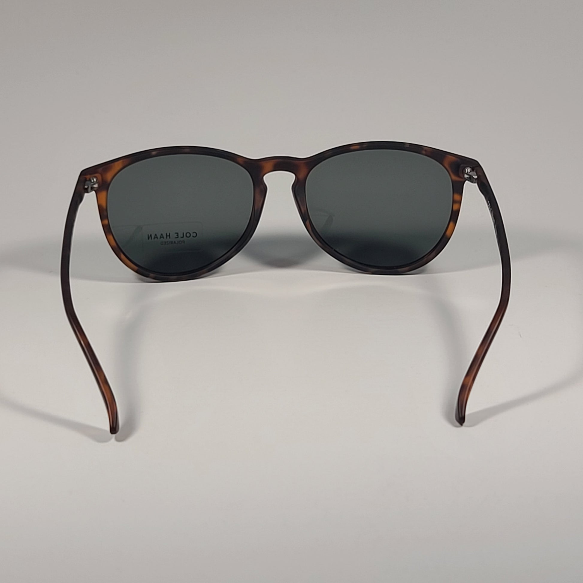 Cole Haan CH8502 215 Polarized Key Hole Sunglasses Matte Brown Tortoise Green Lens 55mm - Sunglasses