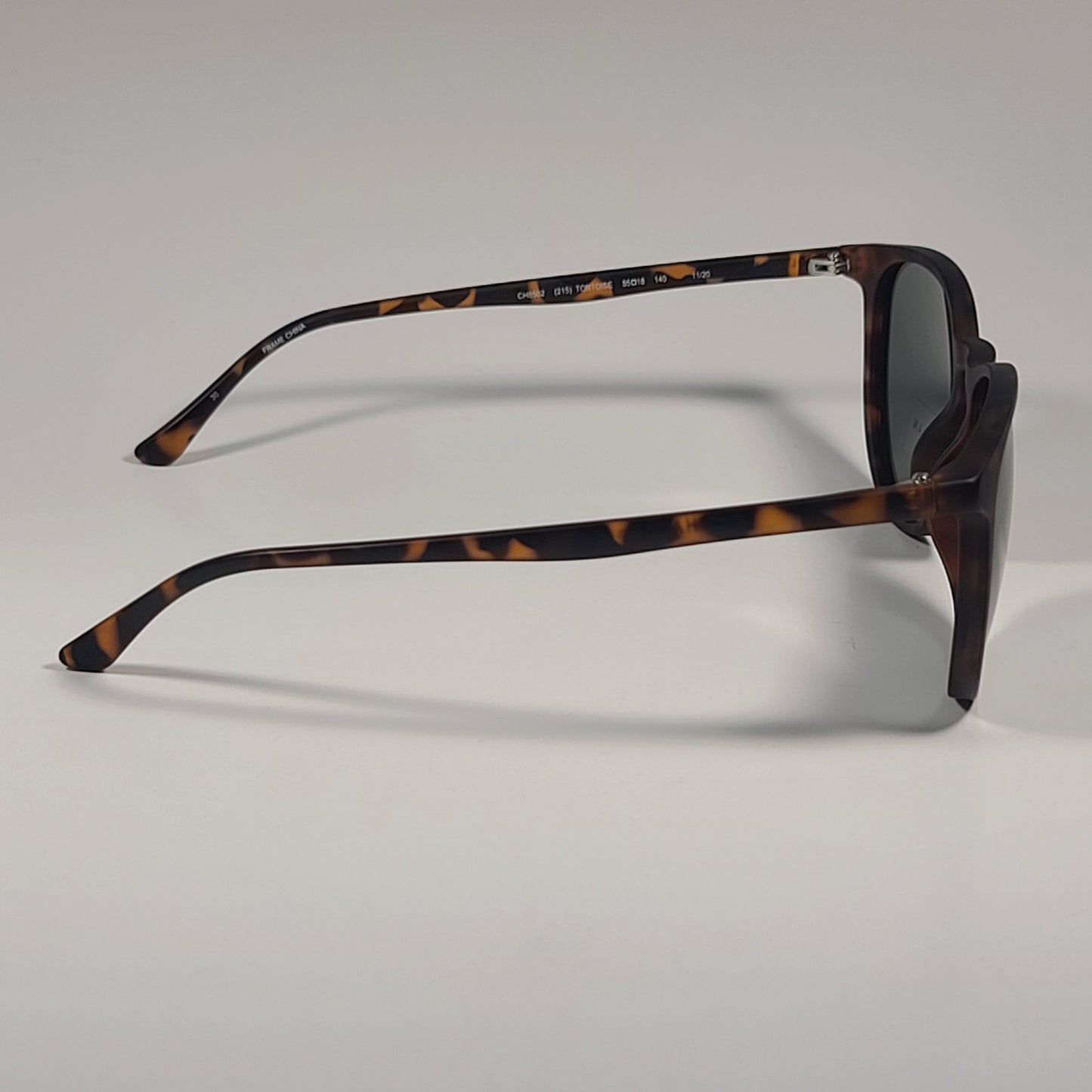 Cole Haan CH8502 215 Polarized Key Hole Sunglasses Matte Brown Tortoise Green Lens 55mm - Sunglasses