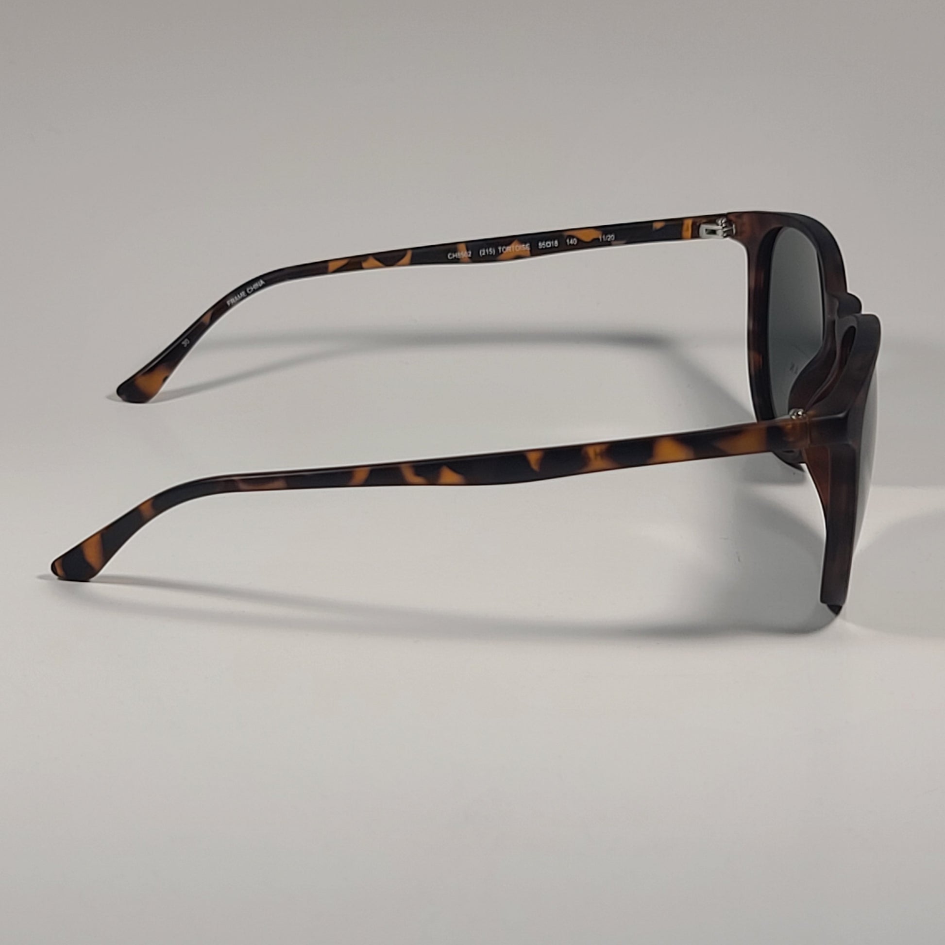 Cole Haan CH8502 215 Polarized Key Hole Sunglasses Matte Brown Tortoise Green Lens 55mm - Sunglasses