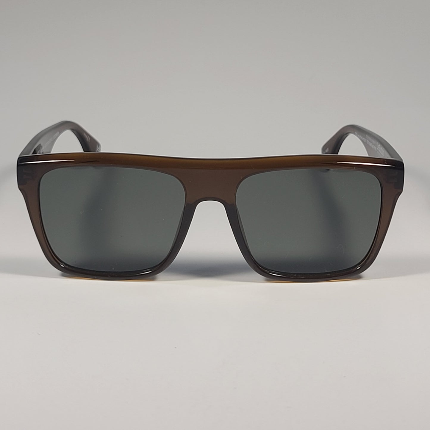 Le Specs Le Sustain Aristoplastic Shield Sunglasses Pecan Brown Frame / Green Lens LSU2229559 56mm - Sunglasses