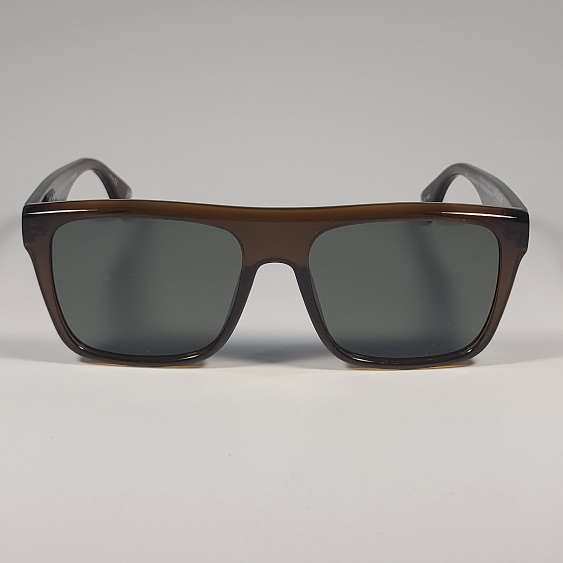 Le Specs Le Sustain Aristoplastic Shield Sunglasses Pecan Brown Frame / Green Lens LSU2229559 56mm - Sunglasses