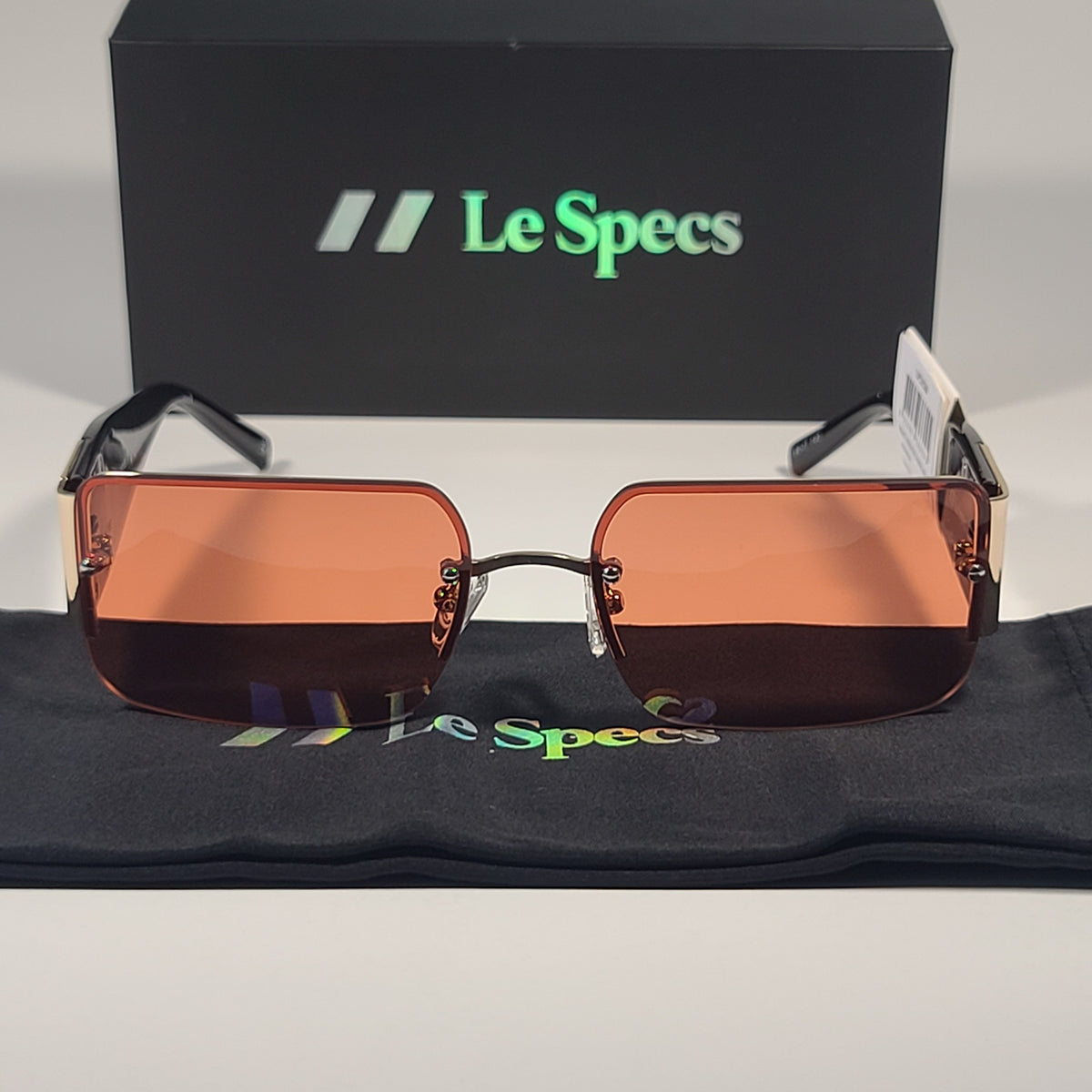 Le Specs Gold Frame Sunglasses with Red Lenses P250324185053-Angle-WoC-1.jpg main image 3