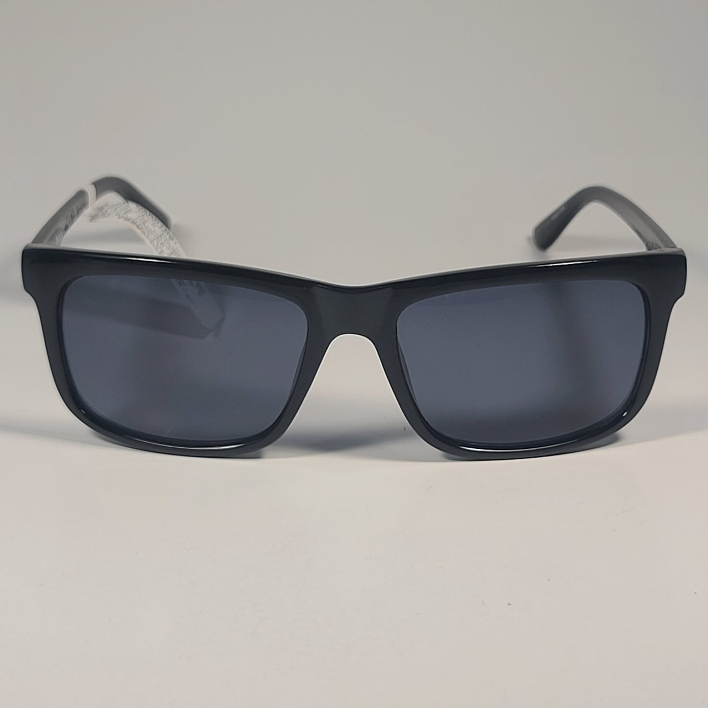 Timberland Rectangular Sunglasses Shiny Black Frame Gray Lens TB7153 01A - Sunglasses