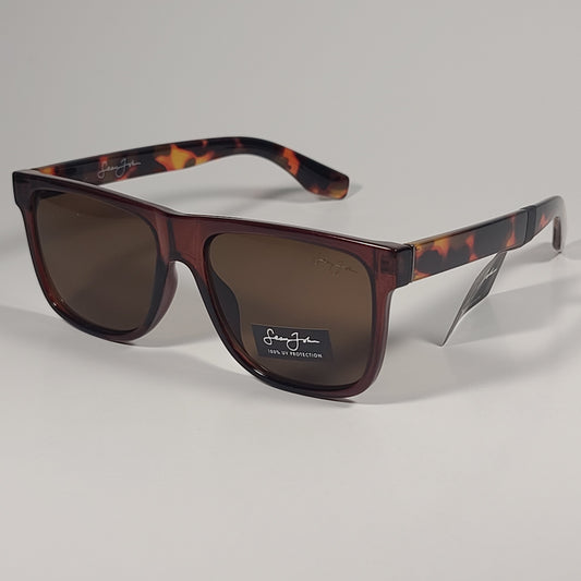 Sean John SJS1016CE 200 Square Sunglasses Brown Tortoise Frame Brown Lens 54mm - Sunglasses
