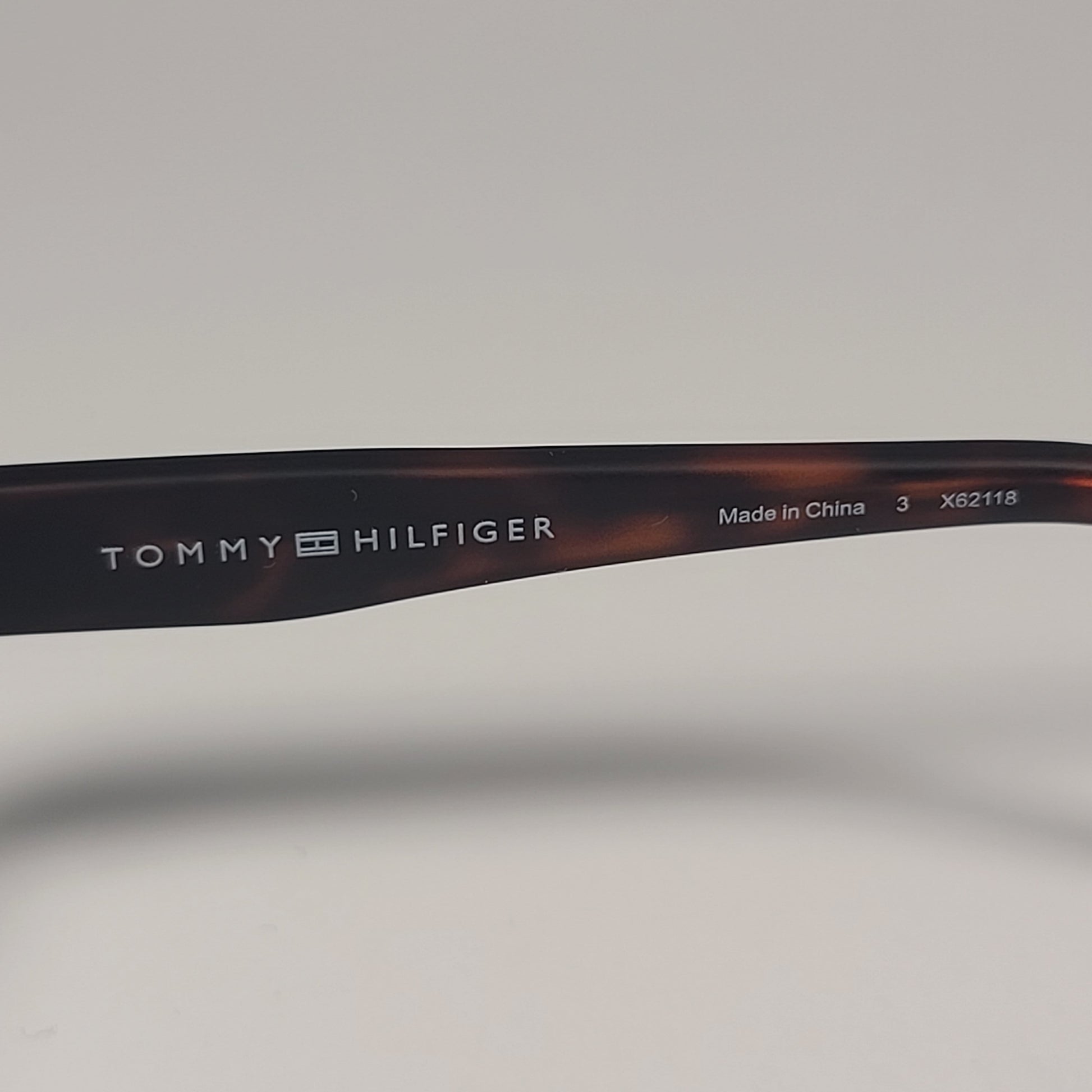Tommy Hilfiger MP OM639 Rectangular Sunglasses Matte Tortoise Frame & Green Lens - Sunglasses