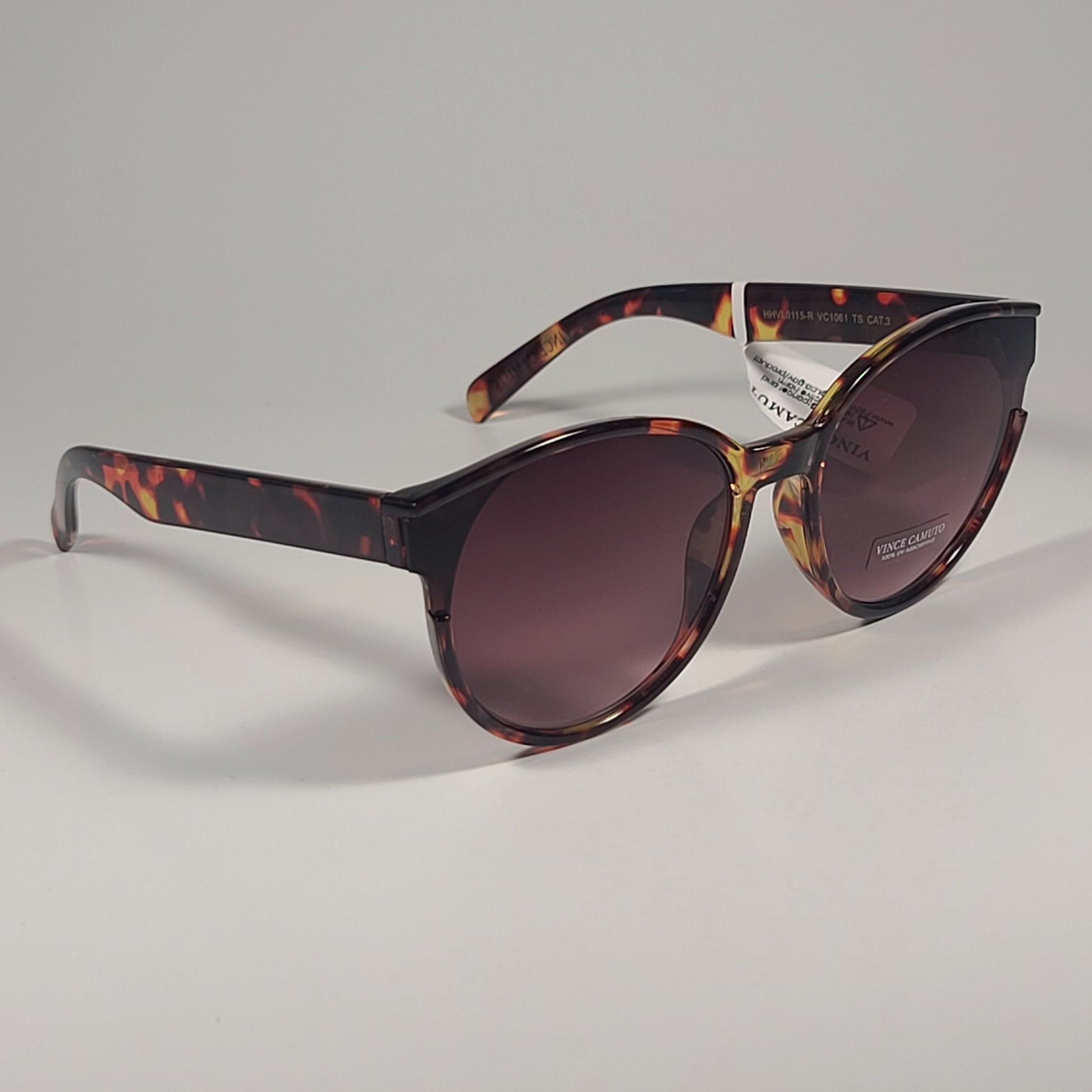 Vince Camuto VC1061 TS Round Sunglasses Brown Tortoise Frame Brown Gradient Lens - Sunglasses