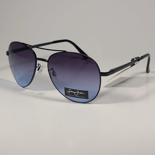 Sean John SJS3011CE 001 Pilot Sunglasses Black Frame Blue Gray Gradient Lens - Sunglasses