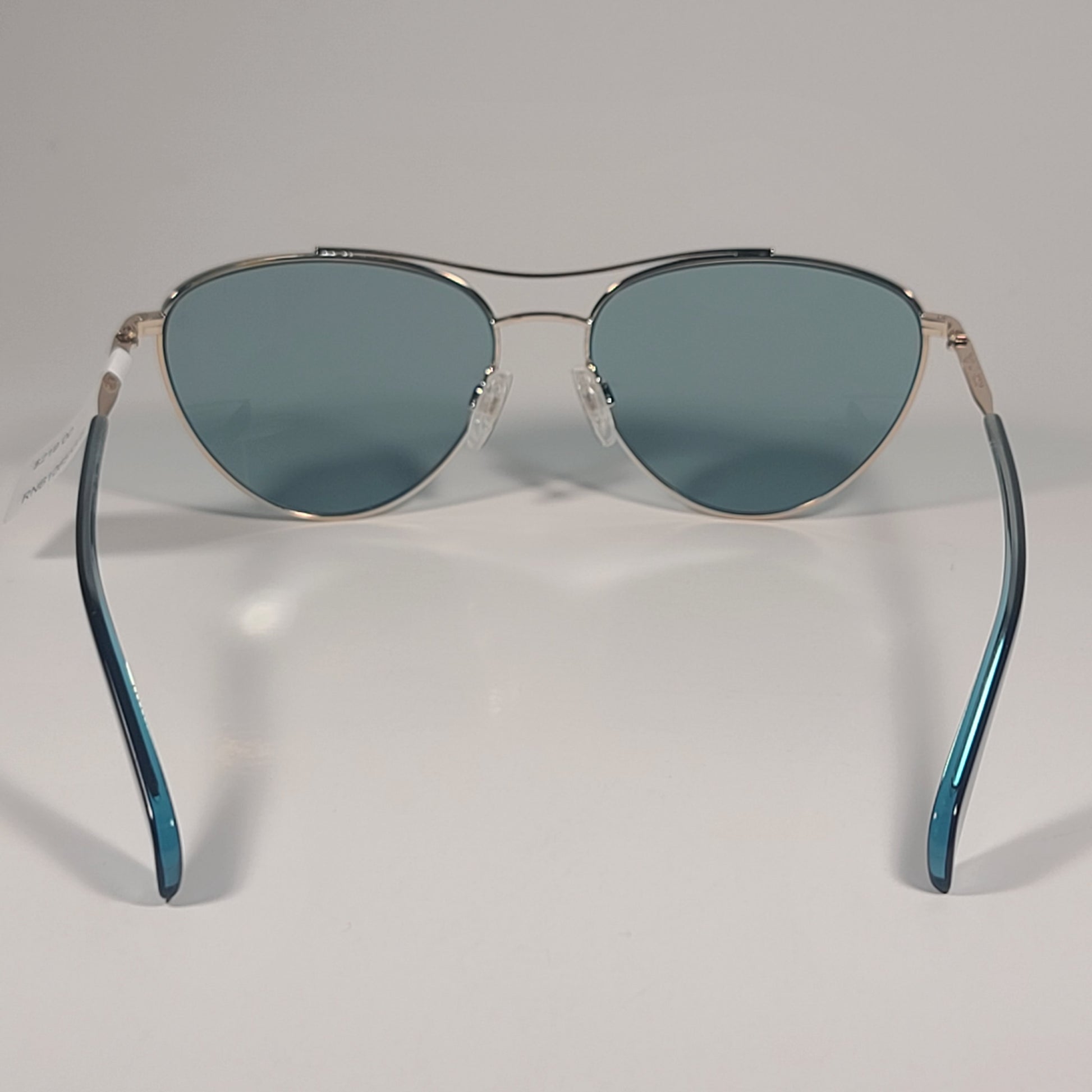 RAG & BONE RNB1065/G/S OGAQT Pilot Sunglasses Gold Frame Teal Solid Lens - Sunglasses