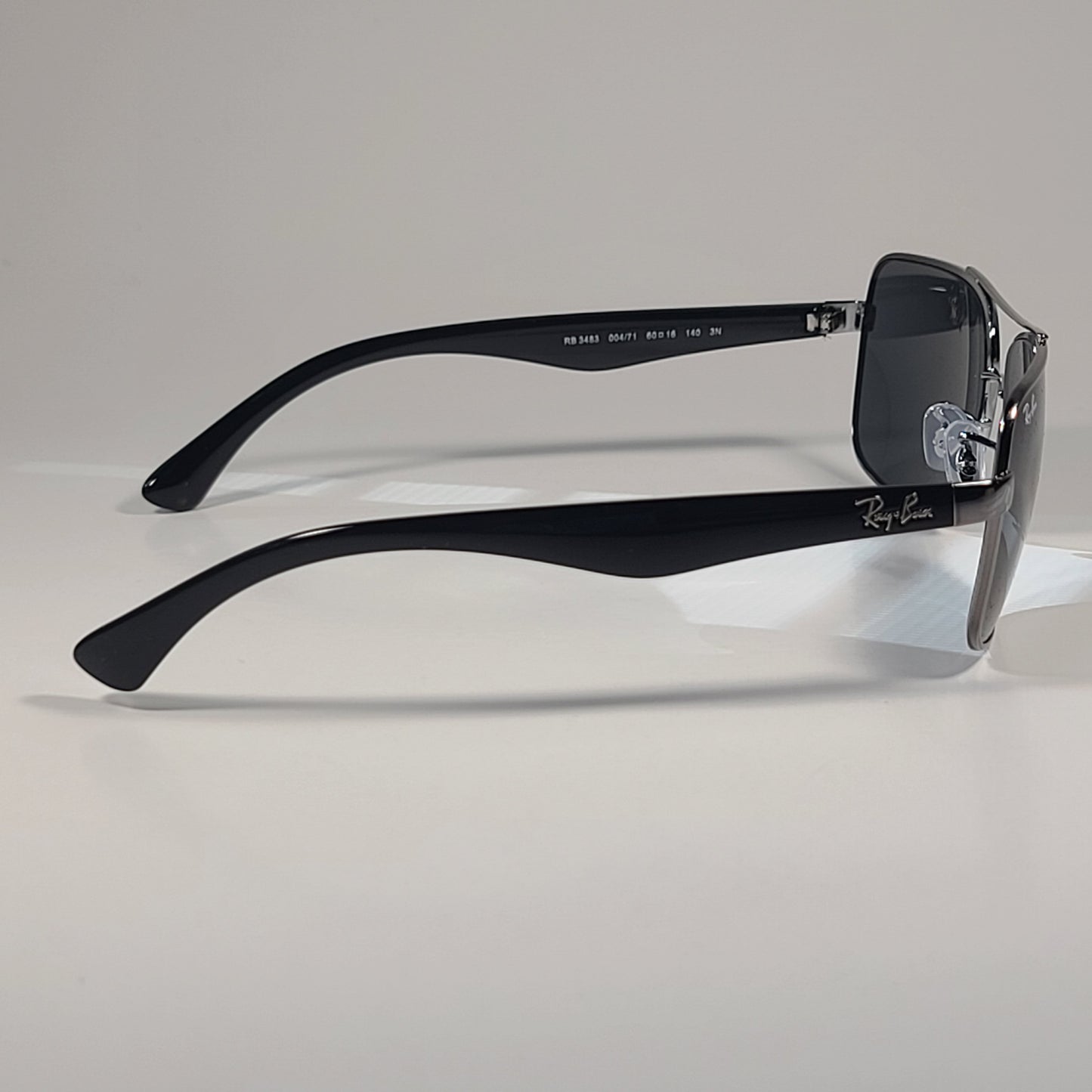 Ray-Ban Navigator Sunglasses Gunmetal Black Frame Green Lens RB3483 004/71 - Sunglasses