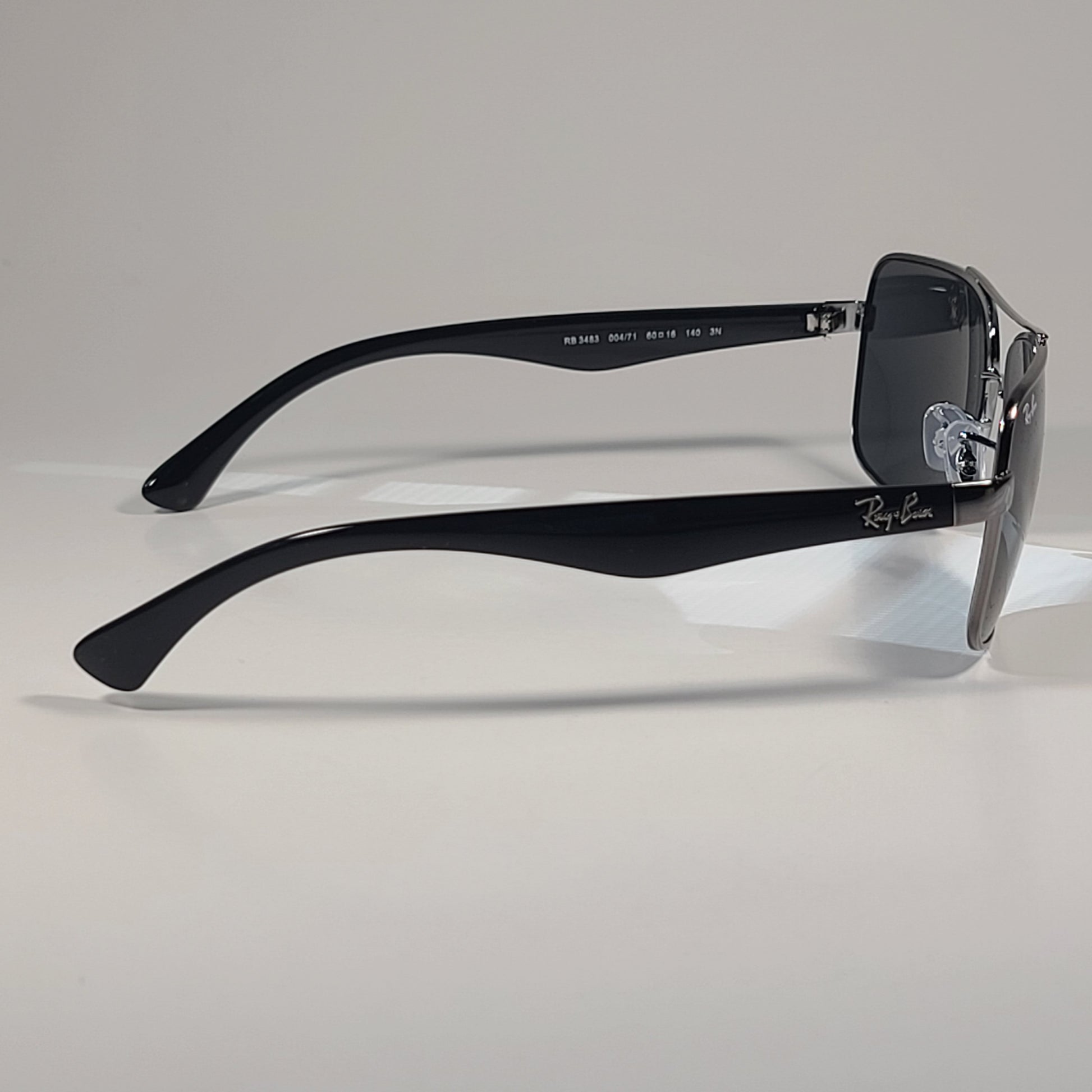 Ray-Ban Navigator Sunglasses Gunmetal Black Frame Green Lens RB3483 004/71 - Sunglasses