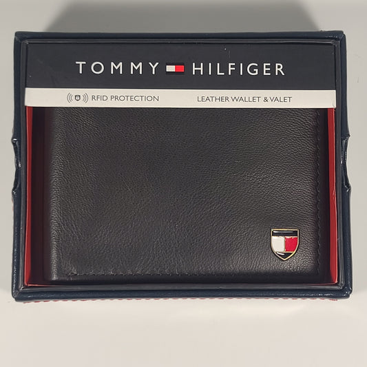 Tommy Hilfiger Men’s Bifold Dark Brown Leather Wallet & Valet 31HP220118 - Wallets