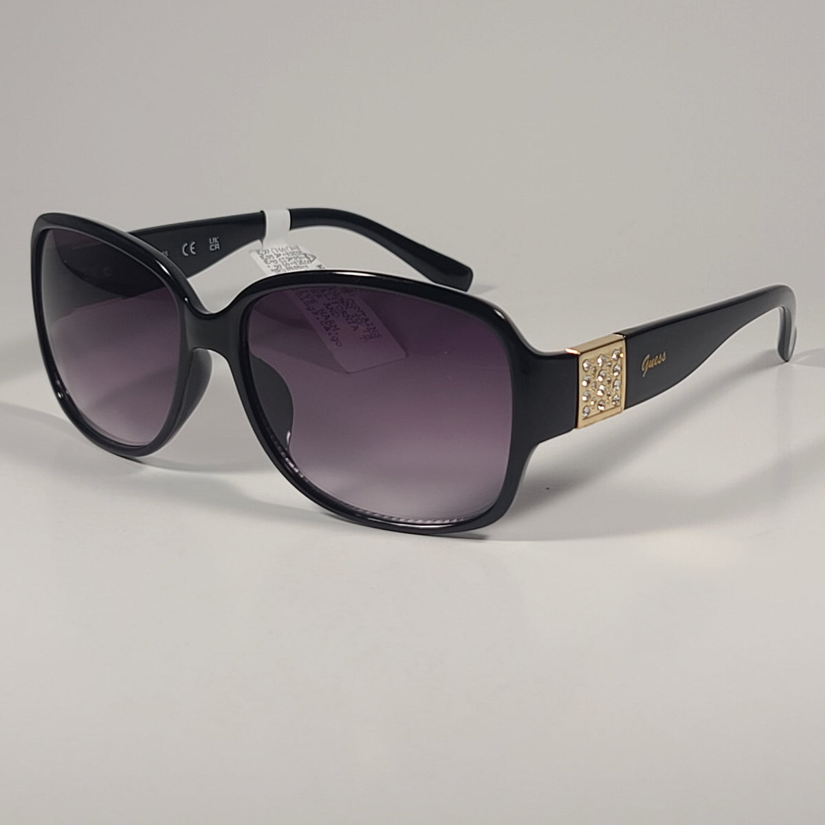 Guess Women\'s Sunglasses Gold Frame Black Gradient Lenses‎ Guess Large Round Sunglasses Gold Tone Black Frame Brown  main image 3