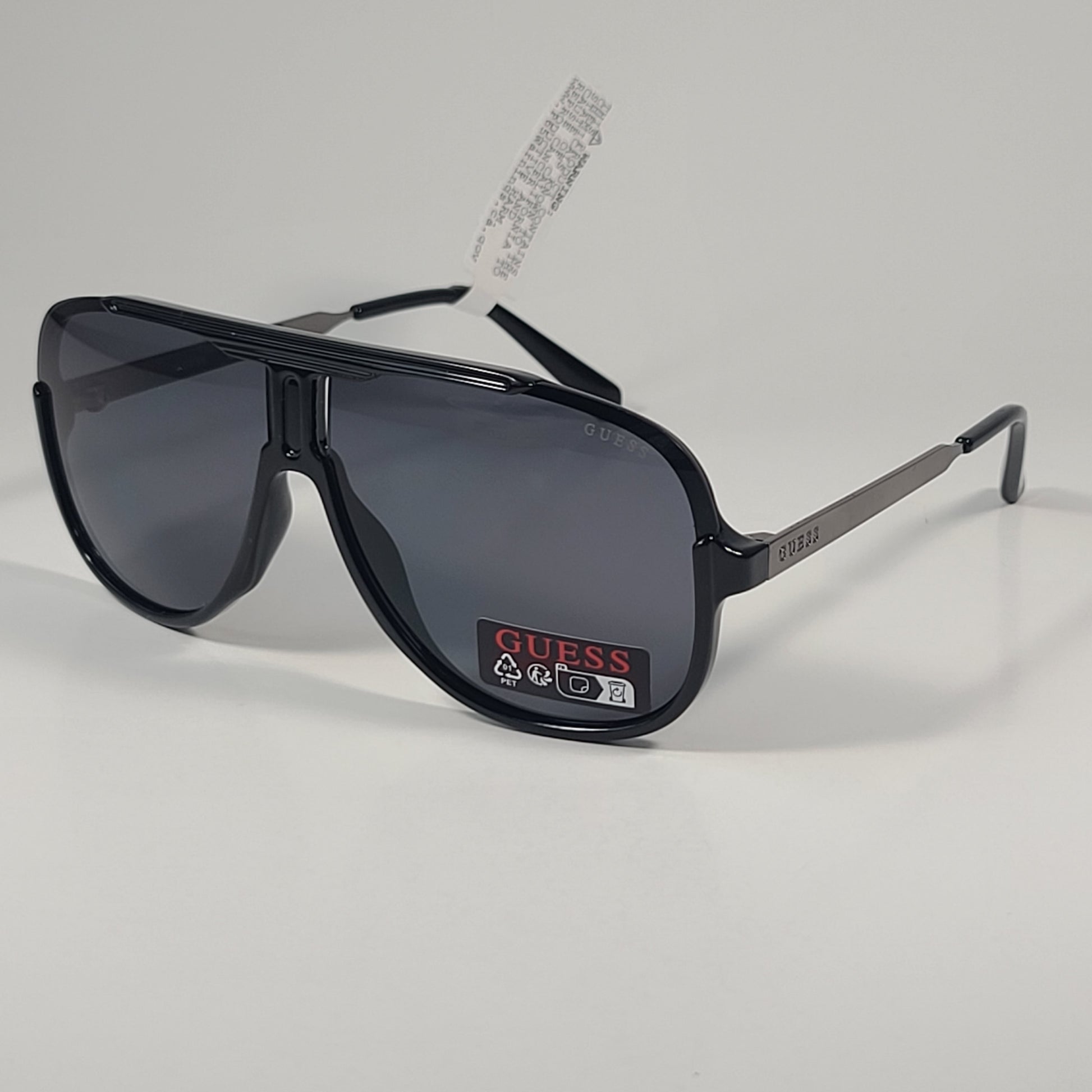 Guess GO00060 01A Aviator Pilot Sunglasses Black Gunmetal Frame