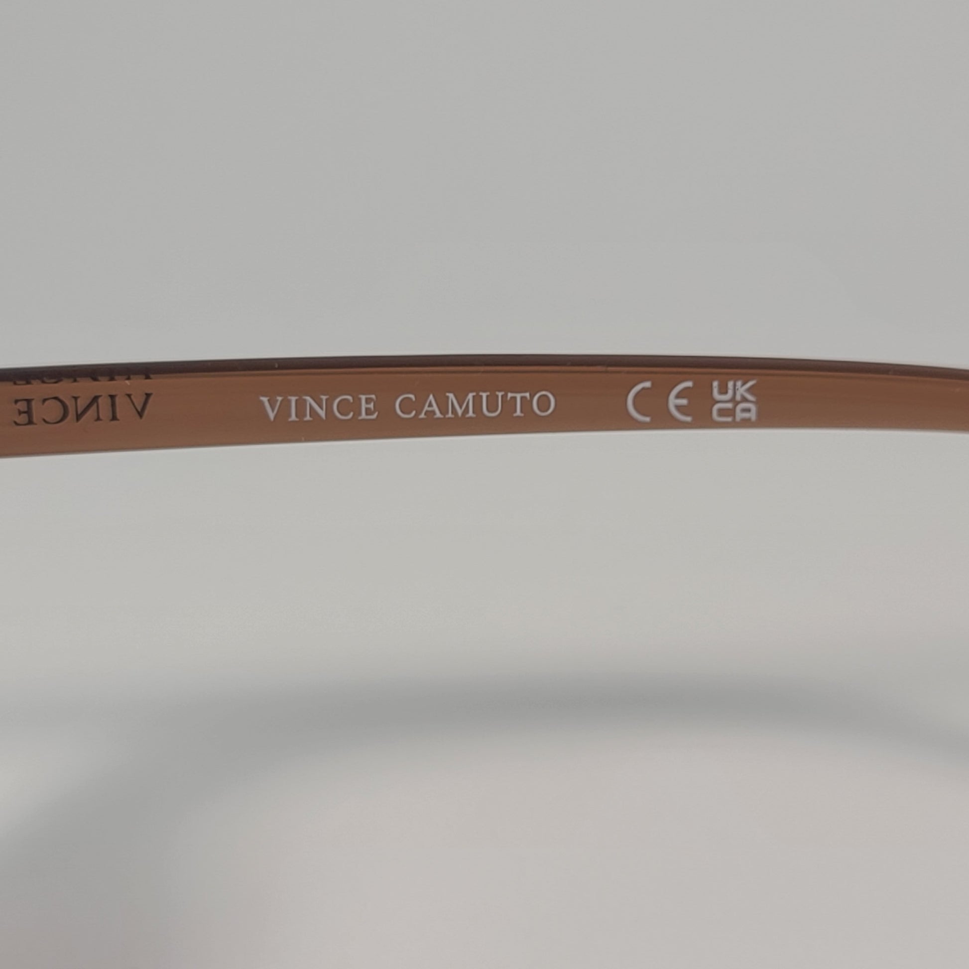 Vince Camuto VC1184 BN Round Cat Eye Sunglasses Brown Crystal Frame Brown Blue Lens - Sunglasses