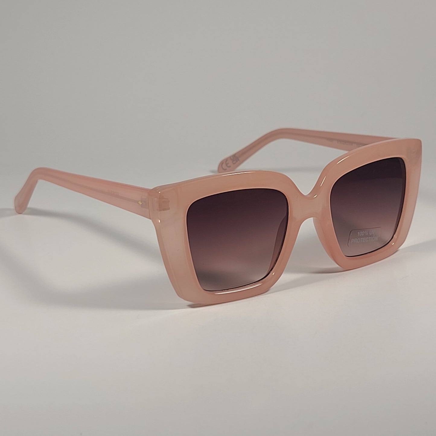 Fossil FW223 Oversize Butterfly Sunglasses Milky Nude Pink Brown Gradient Lens 50mm - Sunglasses