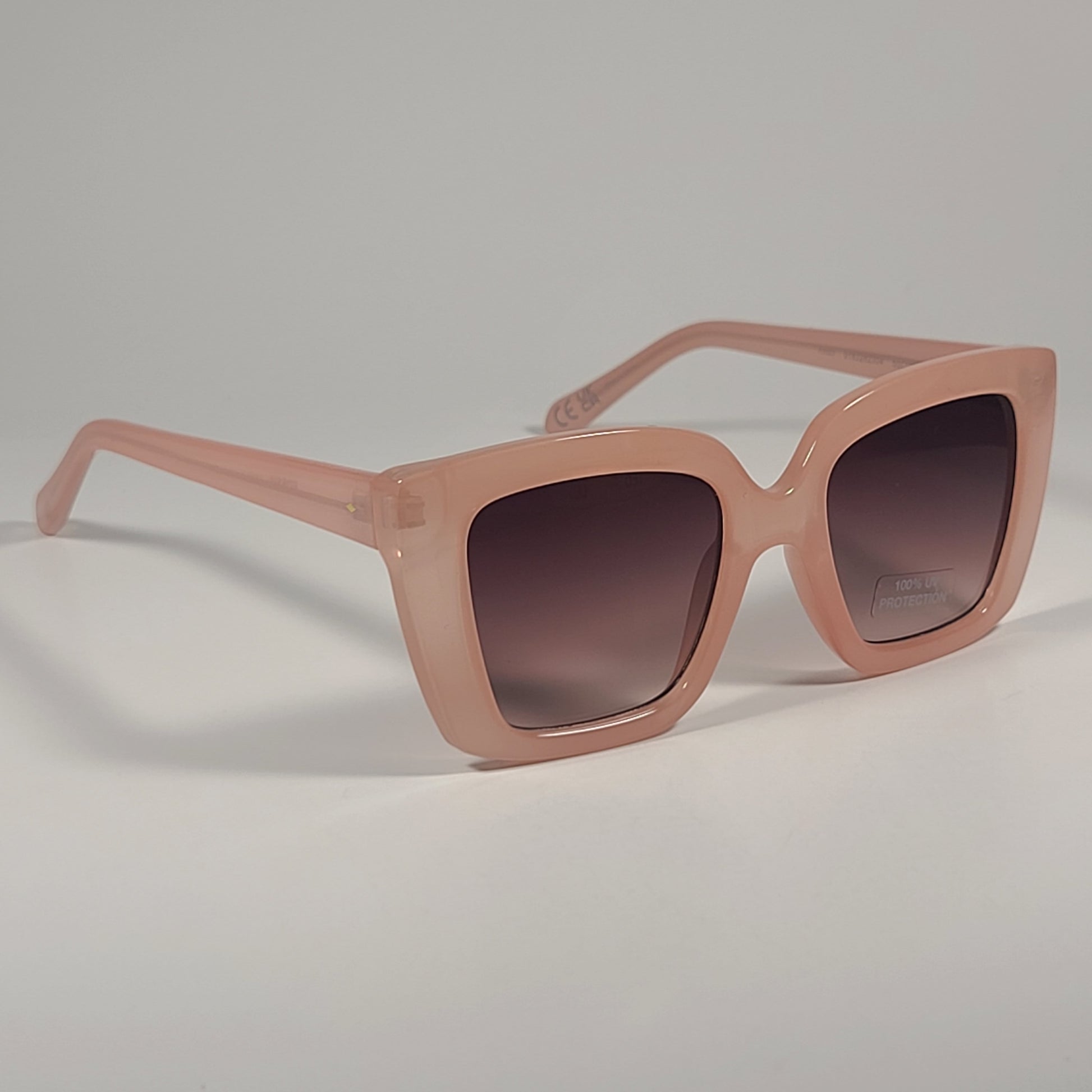 Fossil FW223 Oversize Butterfly Sunglasses Milky Nude Pink Brown Gradient Lens 50mm - Sunglasses