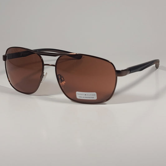 Tommy Hilfiger MM OM669 Navigator Sunglasses Brown Bronze Frame Brown Lens 61mm - Sunglasses