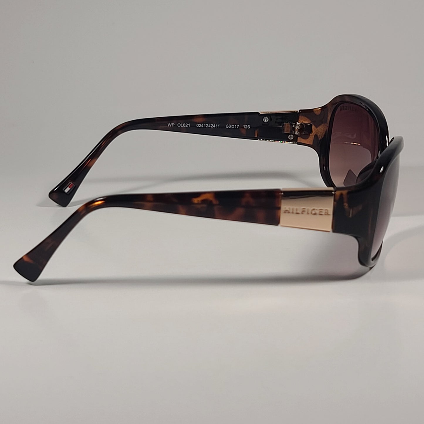 Tommy Hilfiger WP OL621 Oval Sunglasses Brown Tortoise Gold / Brown Gradient - Sunglasses