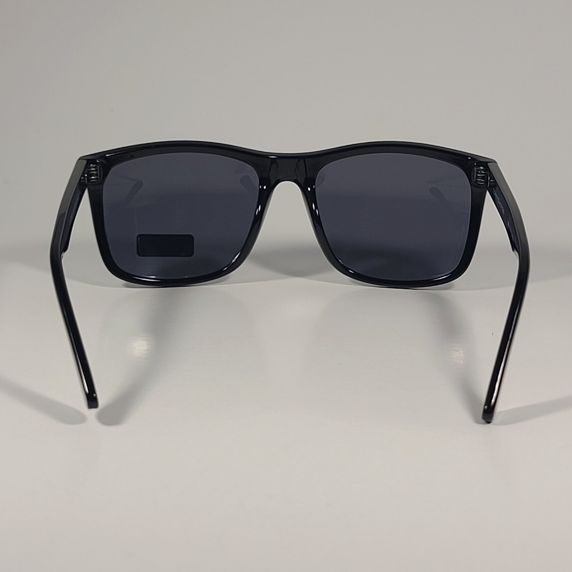 Tommy Hilfiger MP OM671 Rectangular Sunglasses Shiny Black Frame Gray Lens - Sunglasses