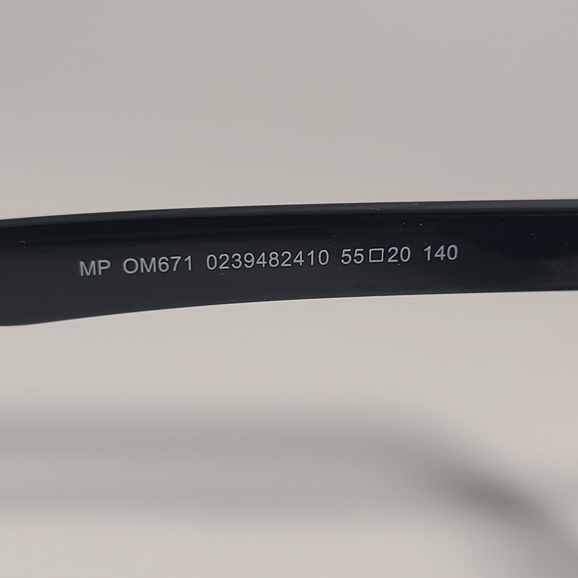 Tommy Hilfiger MP OM671 Rectangular Sunglasses Shiny Black Frame Gray Lens - Sunglasses