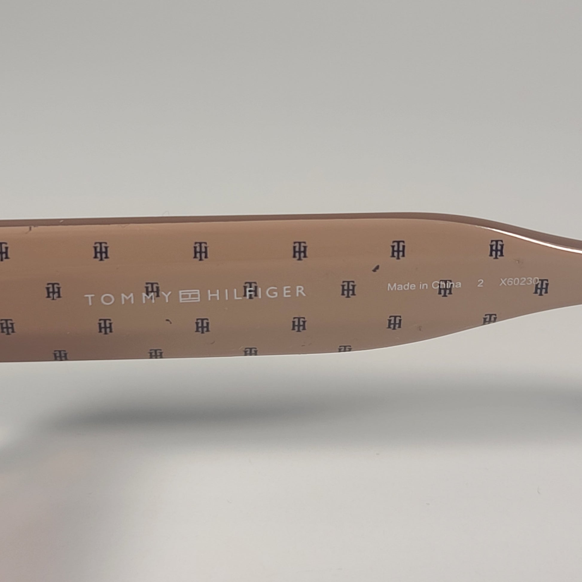 Tommy Hilfiger WP OL651 Rectangle Sunglasses Nude Beige Crystal Brown Gradient - Sunglasses