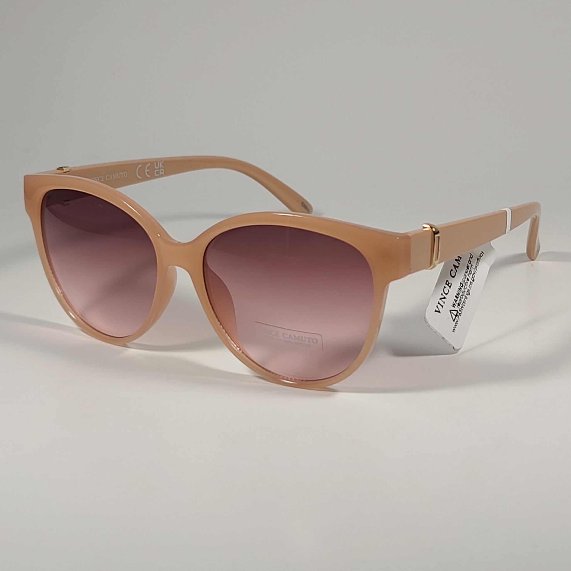 Vince Camuto VC1085 ND Cat Eye Sunglasses Nude Frame Brown Pink Gradient Lens - Sunglasses
