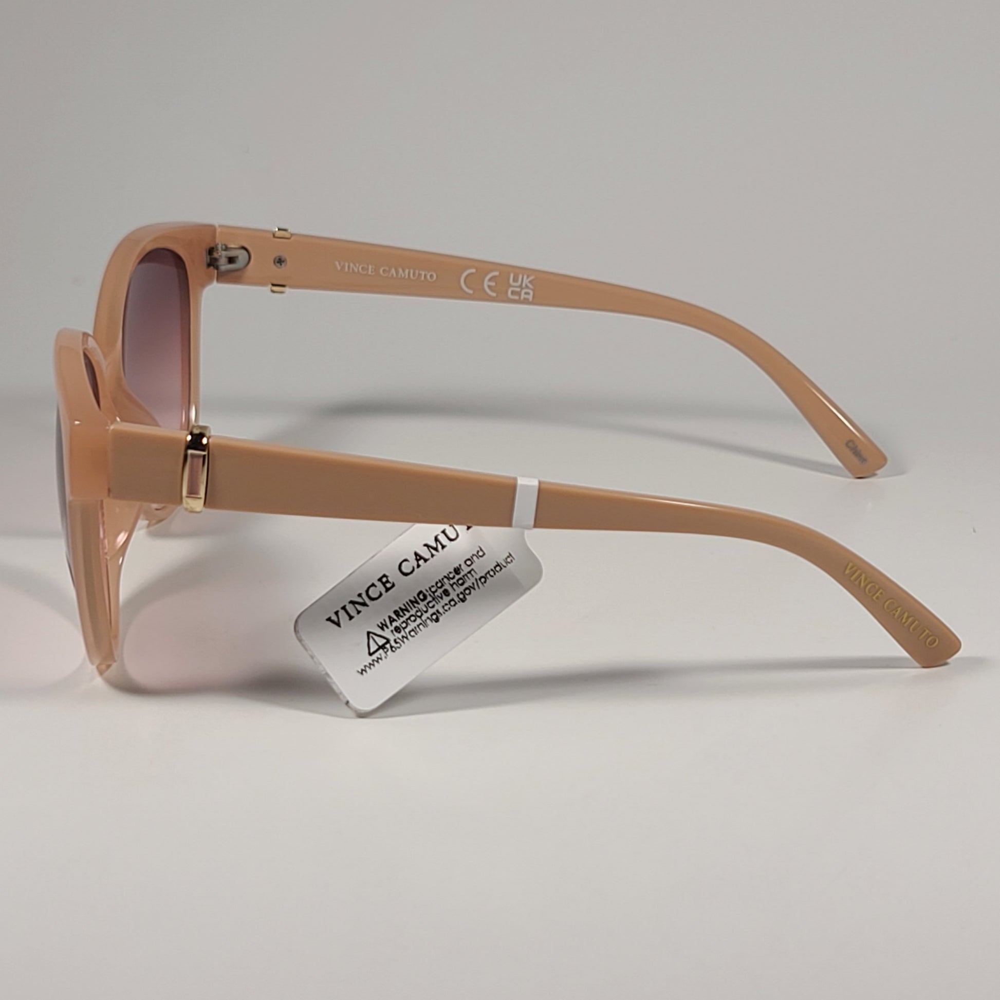 Vince Camuto VC1085 ND Cat Eye Sunglasses Nude Frame Brown Pink Gradient Lens - Sunglasses