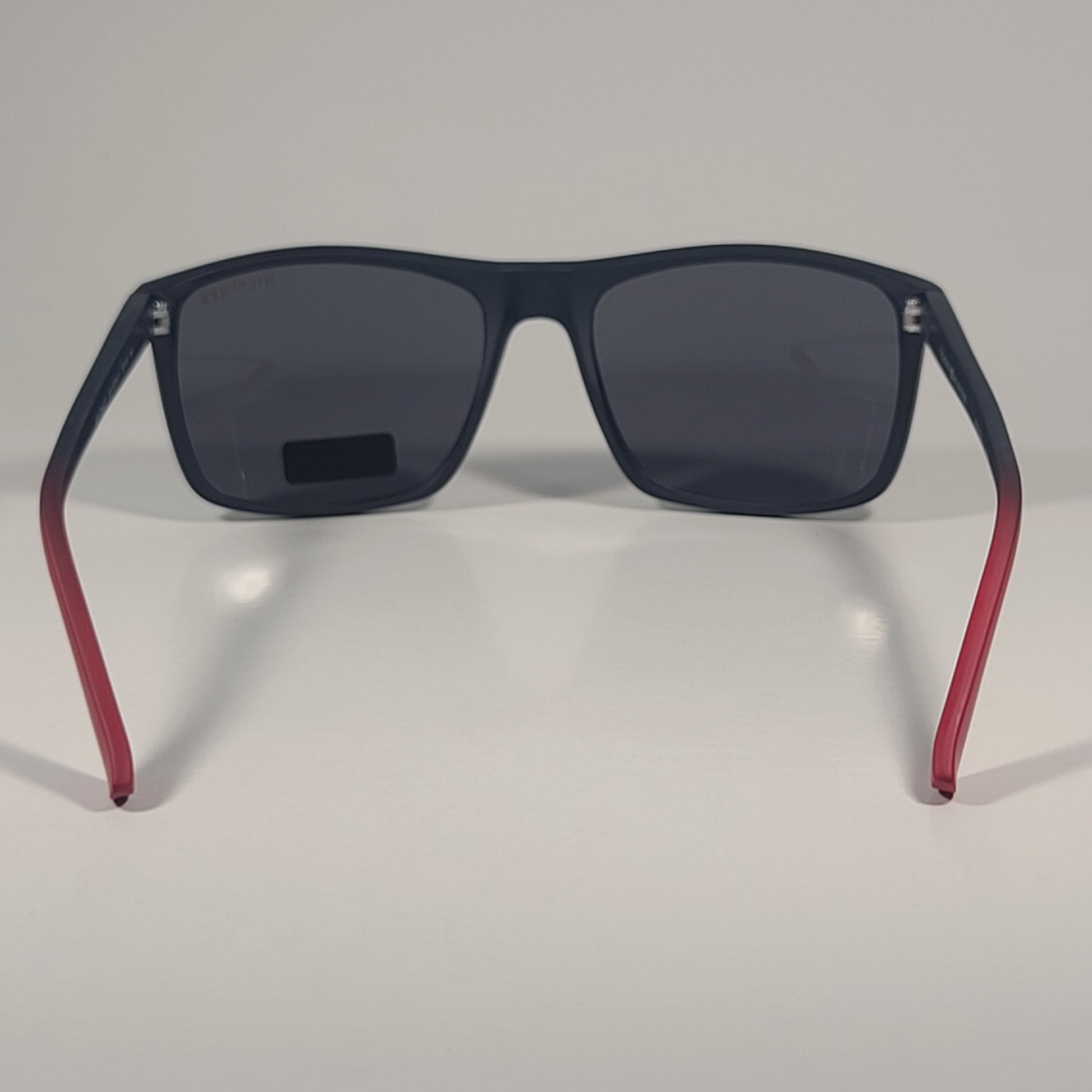 Tommy Hilfiger MP OM677 Rectangular Sunglasses Two Tone Navy Blue Red Gray Lens - Sunglasses