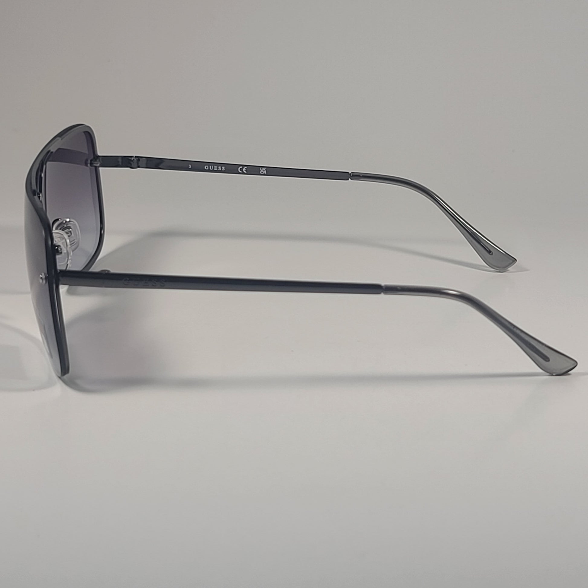 Guess GO00053 06B Shield Sunglasses Gunmetal Frame Smoke Gray Gradient Lens - Sunglasses