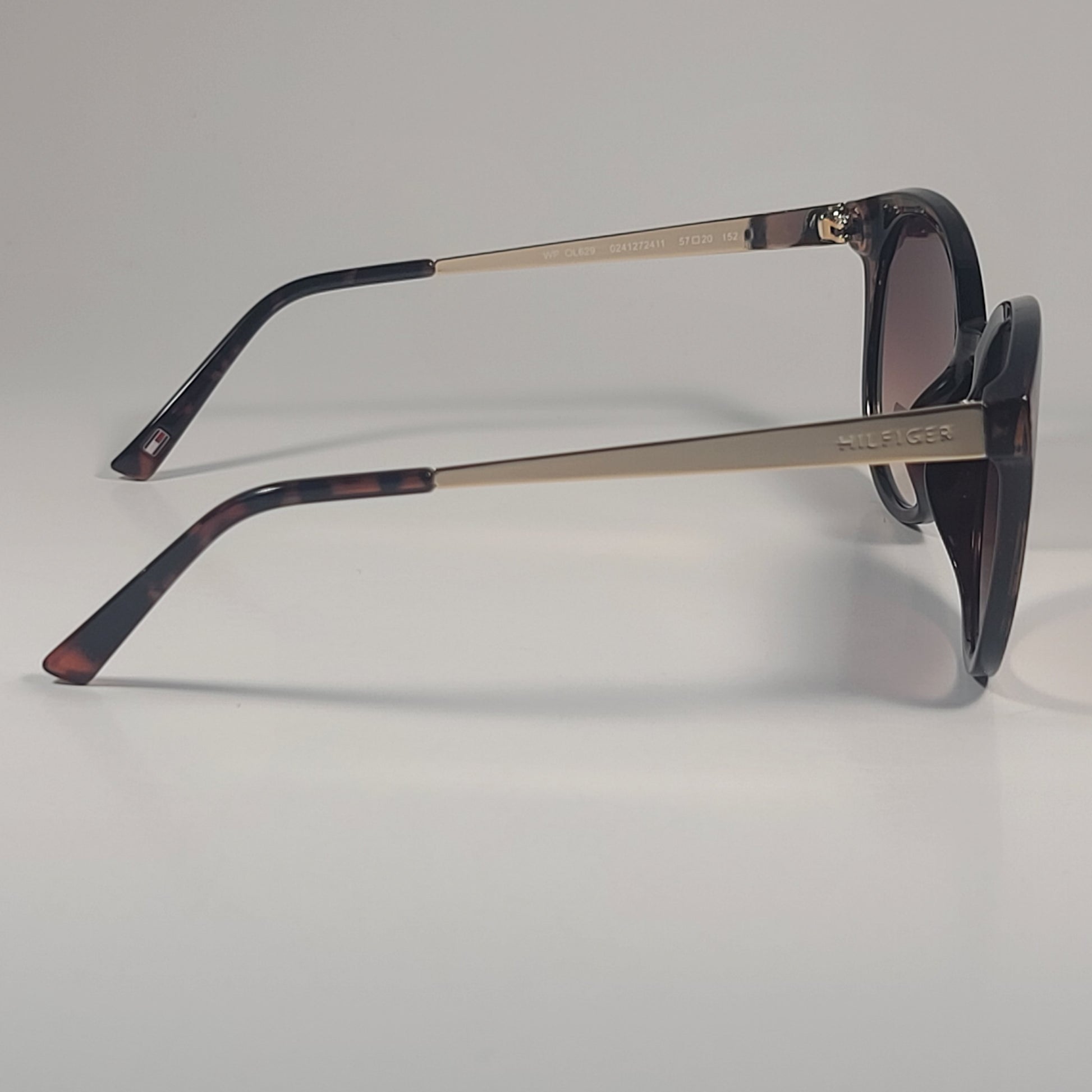 Tommy Hilfiger WP OL629 Round Sunglasses Brown Tortoise Gold & Brown Gradient Lens - Sunglasses