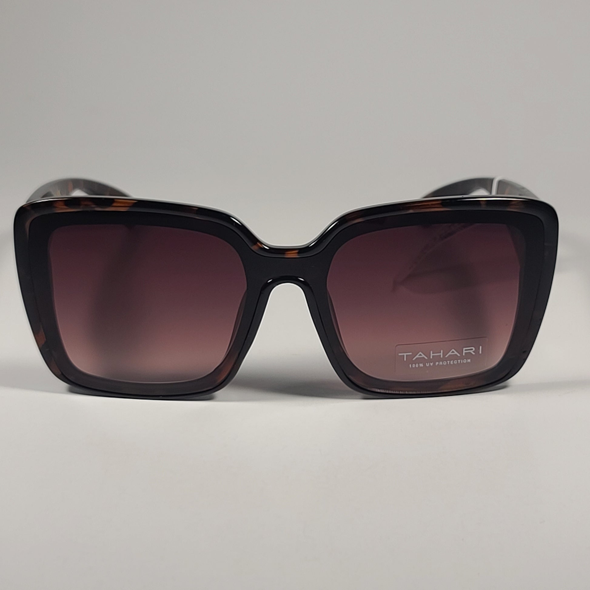 Tahari TH951 TS Oversize Square Sunglasses Brown Tortoise Frame Gradient Lens - Sunglasses