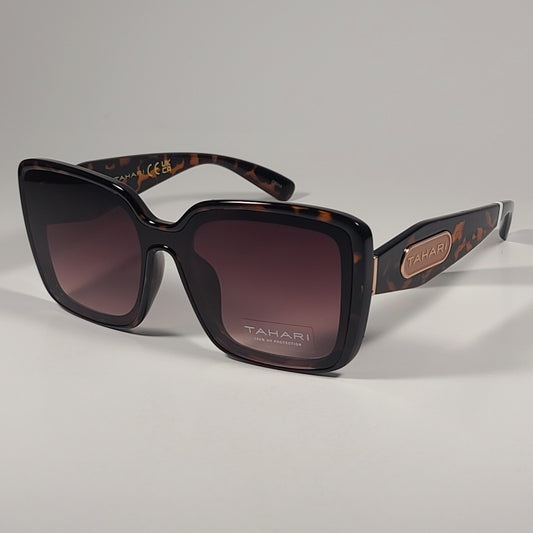 Tahari TH951 TS Oversize Square Sunglasses Brown Tortoise Frame Gradient Lens - Sunglasses