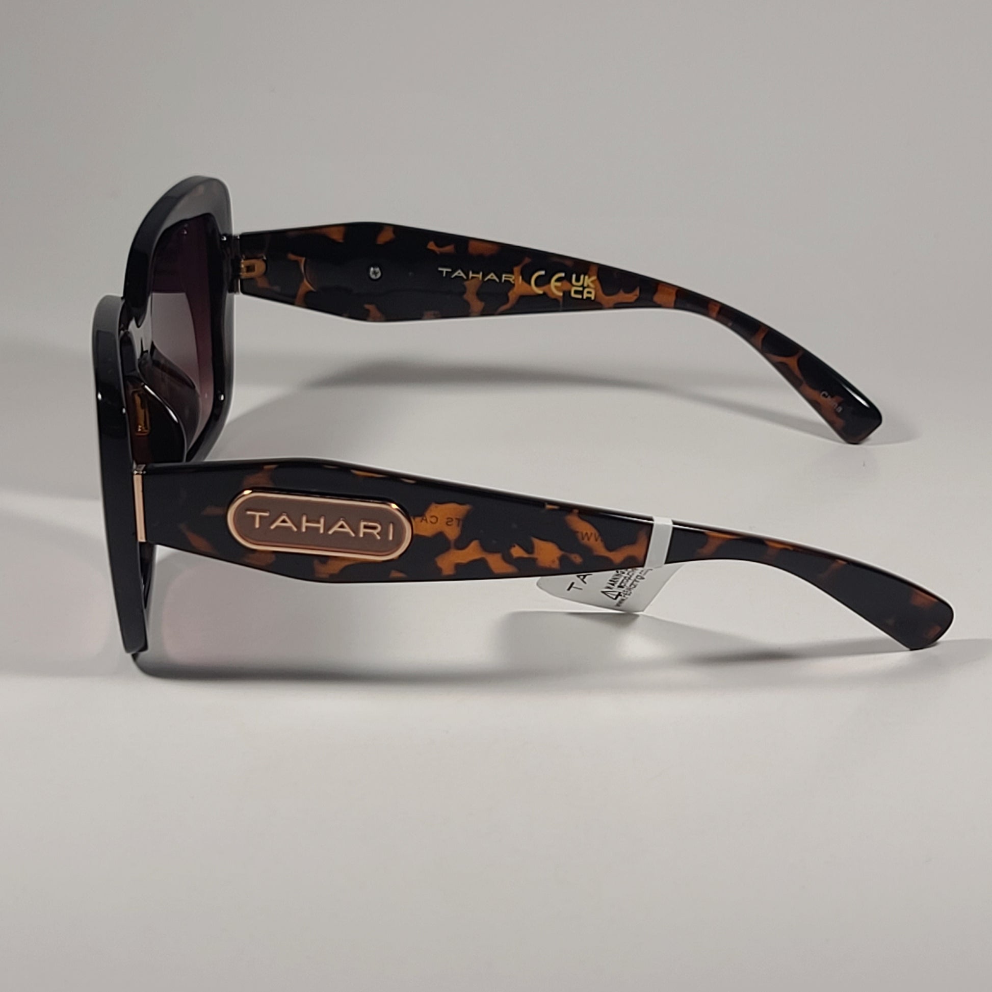 Tahari TH951 TS Oversize Square Sunglasses Brown Tortoise Frame Gradient Lens - Sunglasses