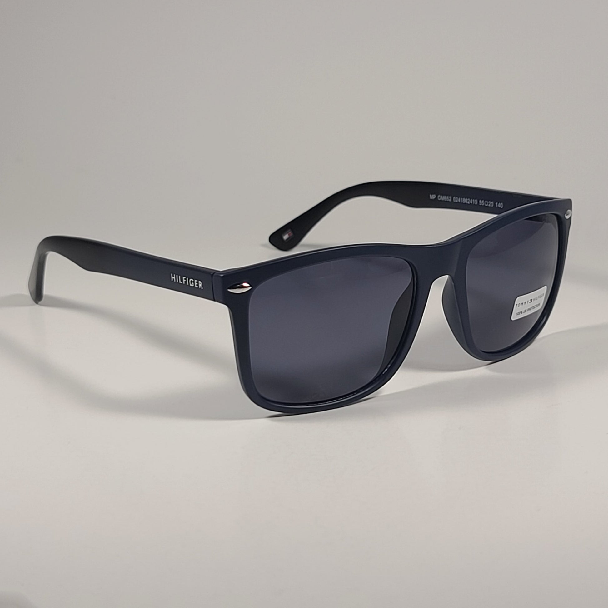 Tommy Hilfiger MP OM652 Rectangular Sunglasses Navy Blue Black Gray Lens 55mm - Sunglasses