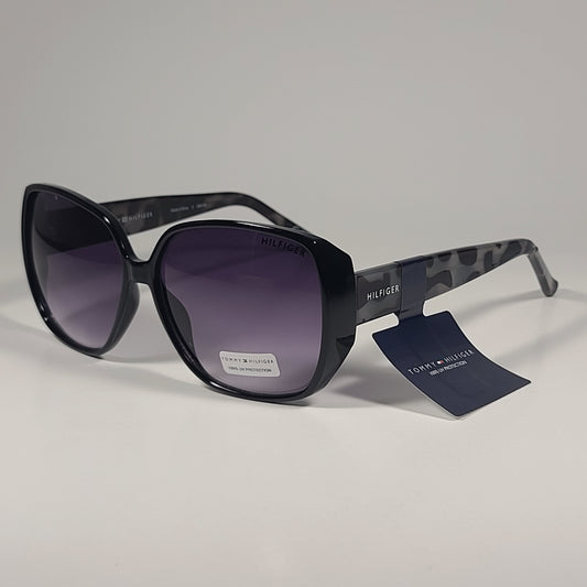 Tommy Hilfiger WP OL632 Butterfly Sunglasses Black Tortoise Frame Smoke Gradient Lens - Sunglasses